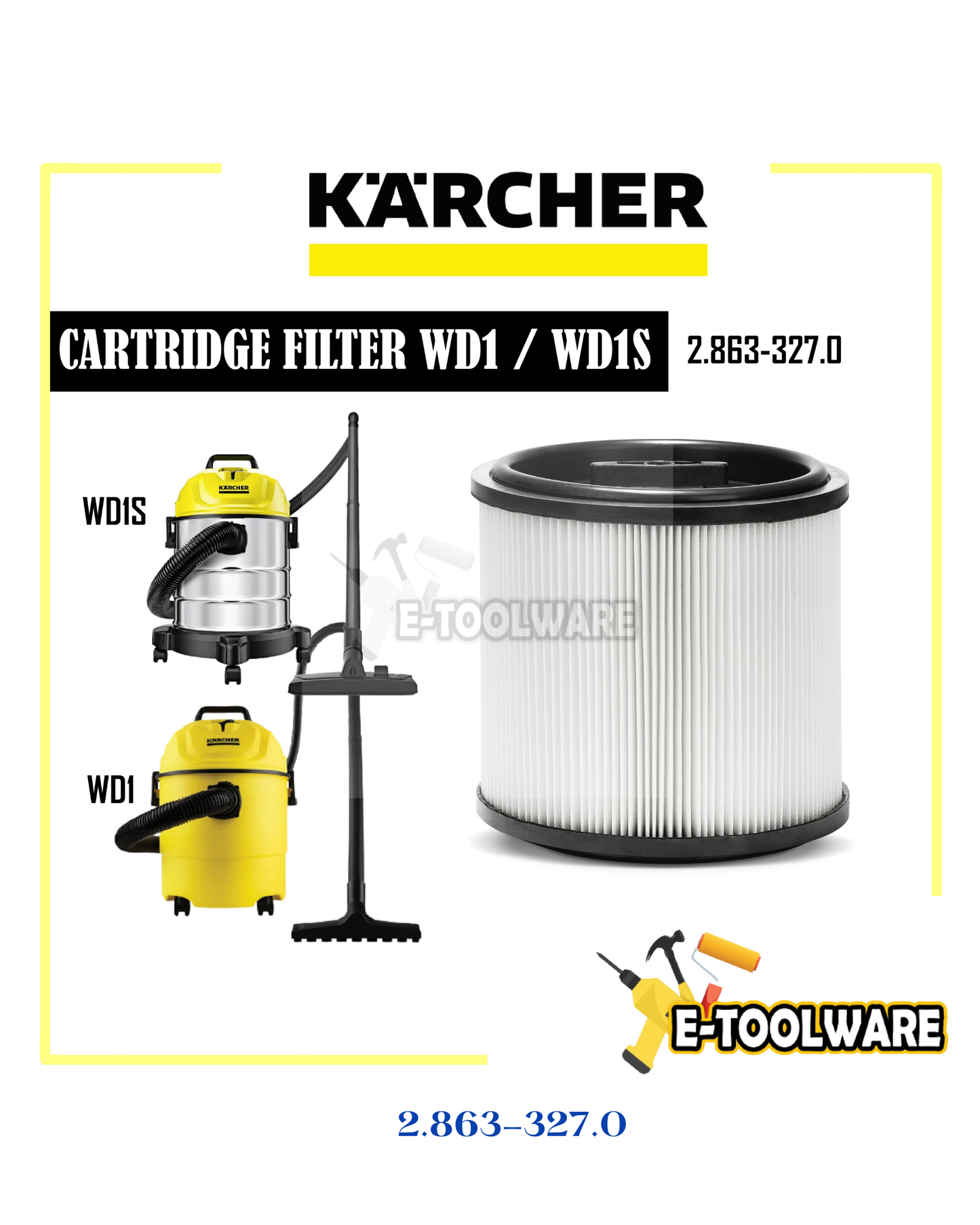 KARCHER CARTRIGGE FILTER WD 1 CASSIC