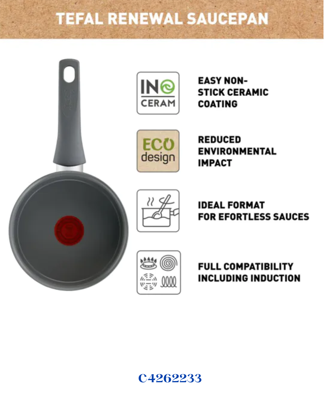 TEFAL RENEWAL NON-STICK SAUCEPAN 16CM