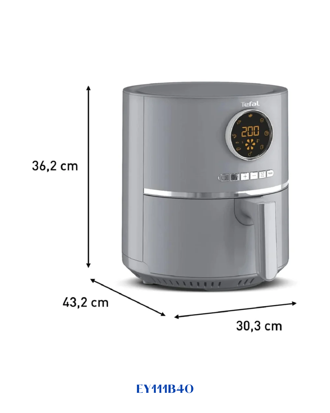 مقلاة TEFAL ULTRA الهوائية الرقمية 1630 واط 4.2 لتر
