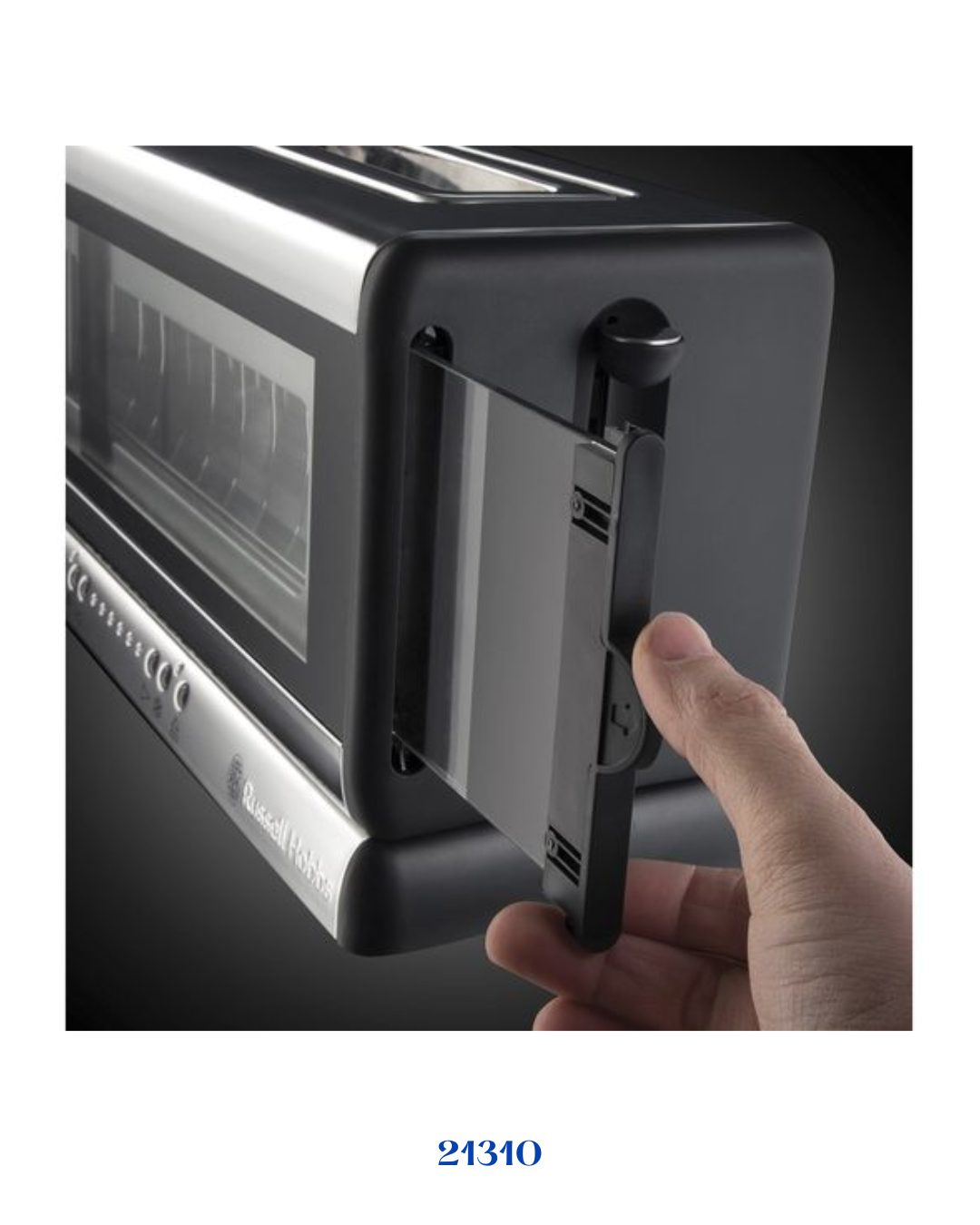 RUSSELL HOBBS 21310 محمصة خبز زجاجية بخطين 980 واط