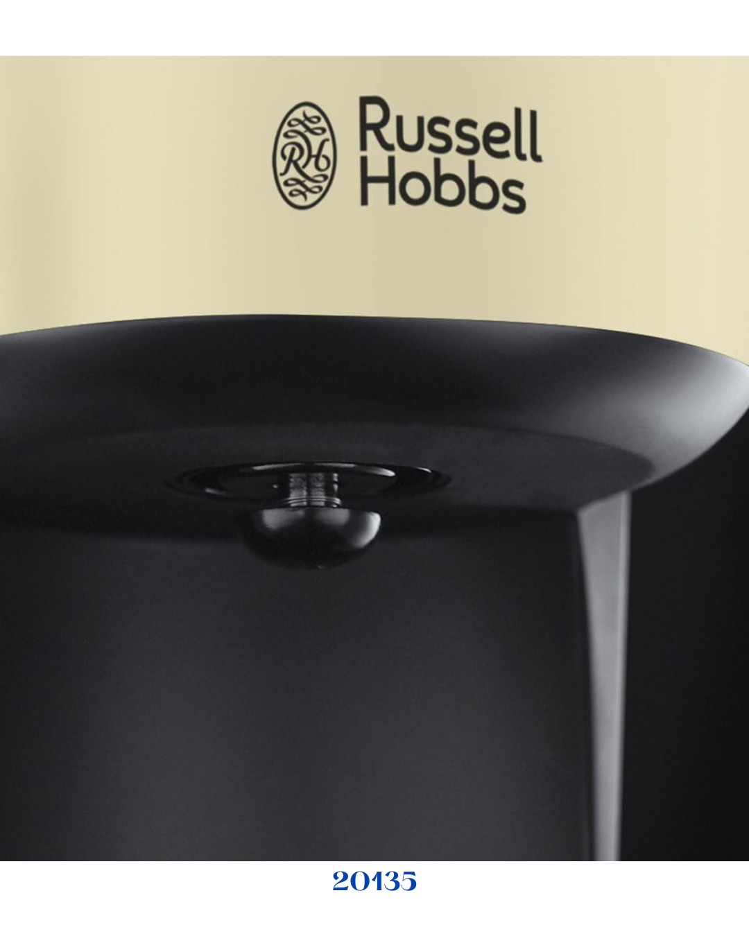 RUSSELL HOBBS COLOURS PLUS+ ماكينة تحضير القهوة لون كريمي 1000 واط 1.25 لتر