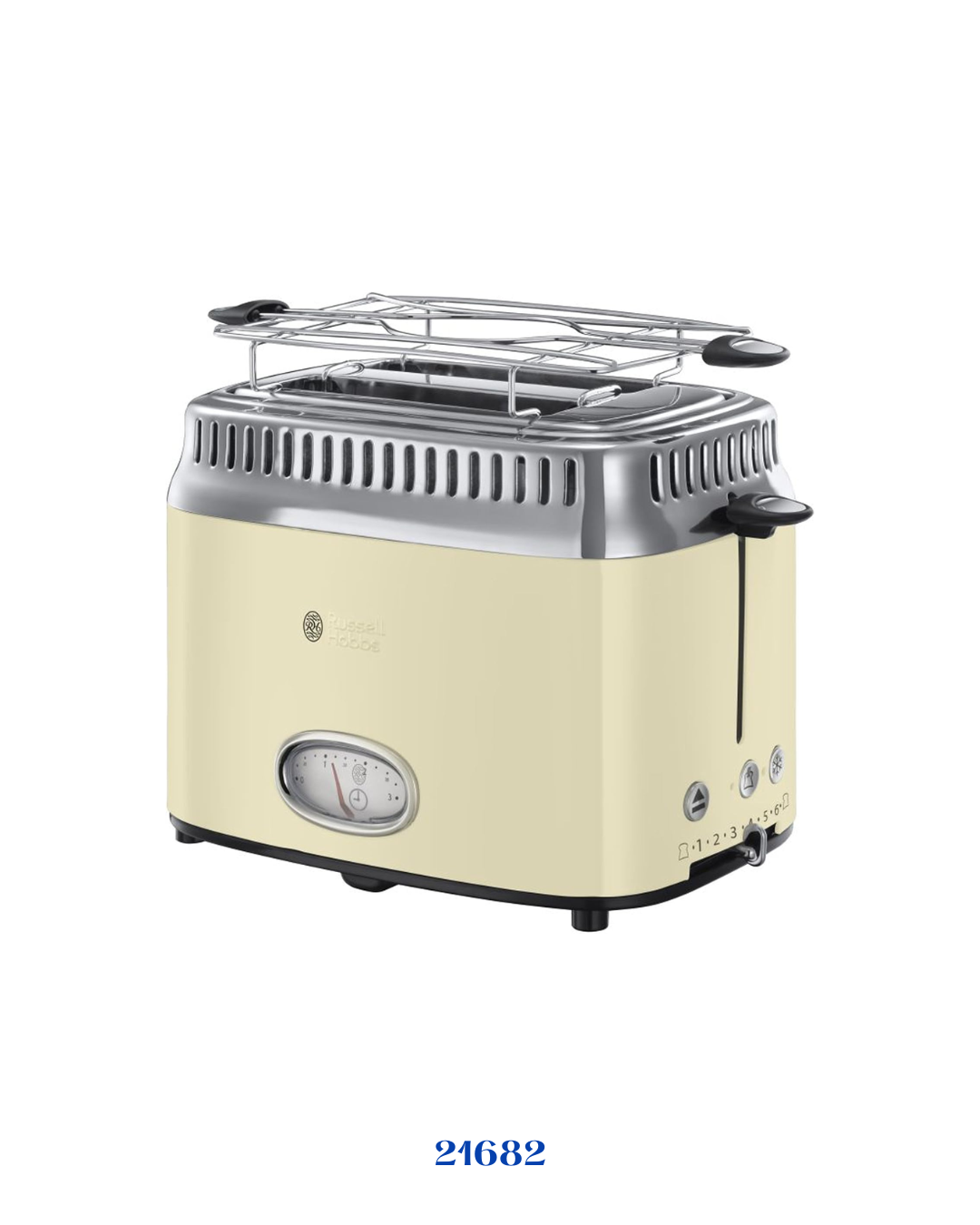 RUSSELL HOBBS RETRO VINTAGE CREAM محمصة خبز شريحتين 1300 واط