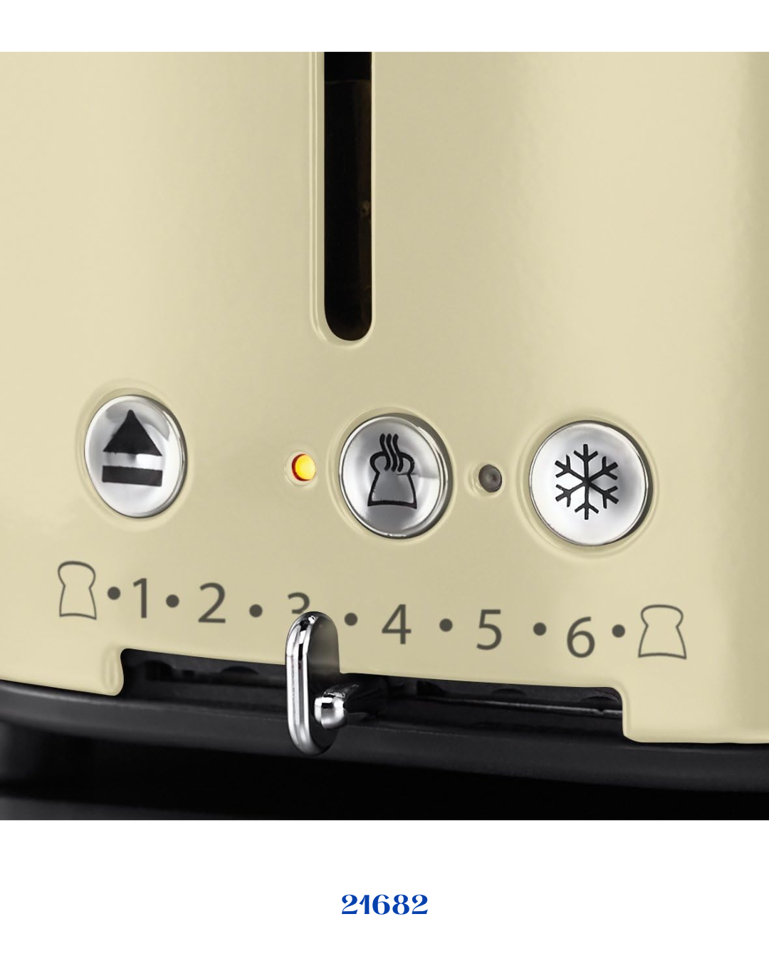 RUSSELL HOBBS RETRO VINTAGE CREAM محمصة خبز شريحتين 1300 واط