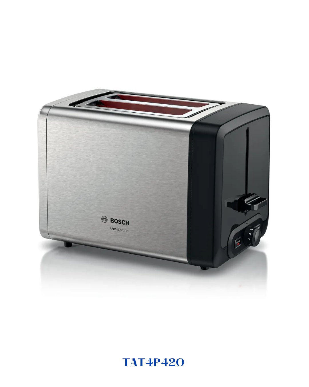 BOSCH COMPACT TOASTER DESIGNLINE STAINLESS STEEL 820-970W