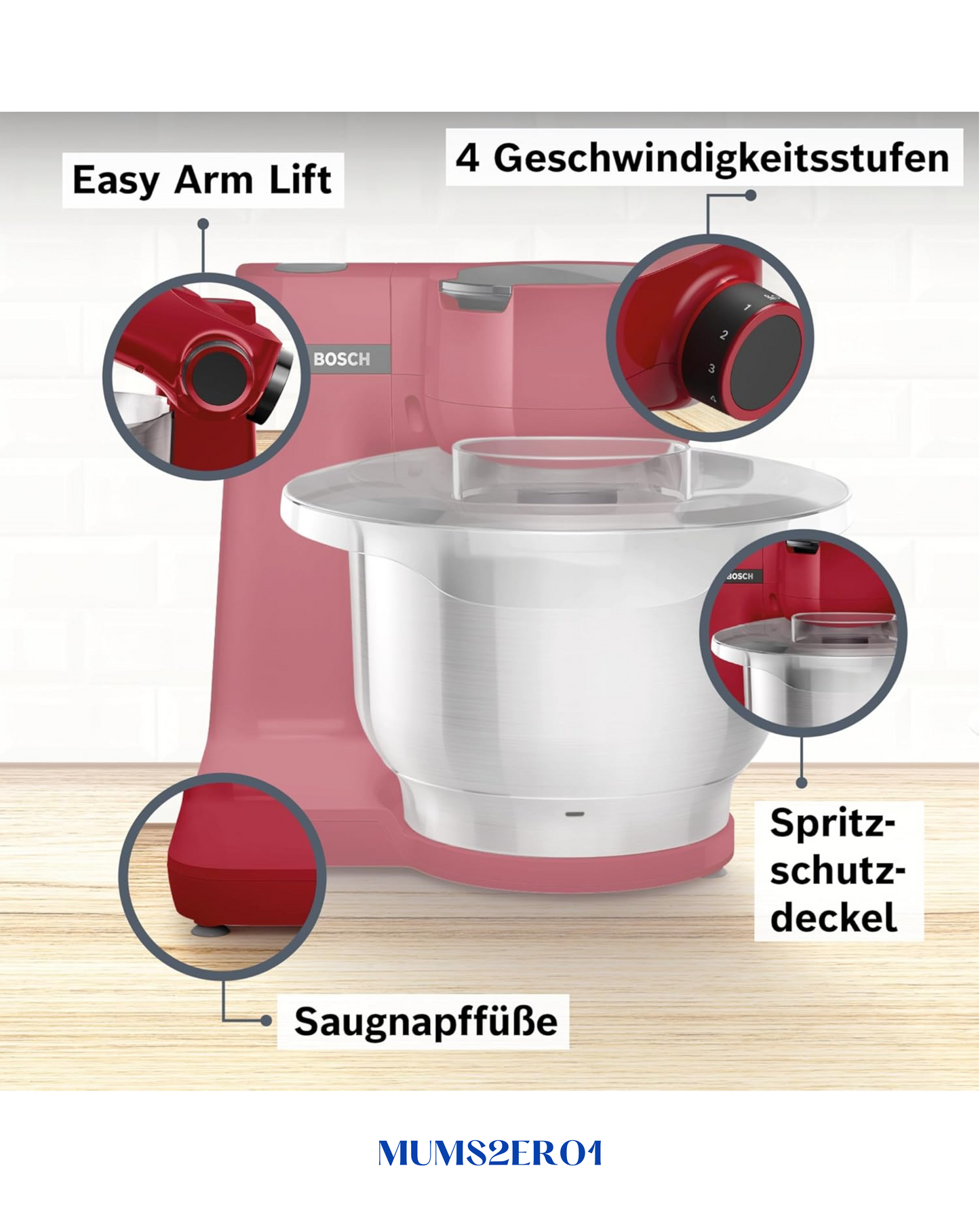 BOSCH KITCHEN MACHINE MUM | 2 700 W-3.8 L- ماكينة المطبخ بوش