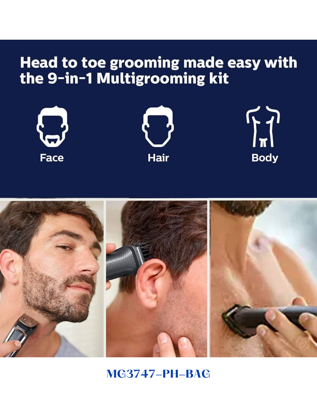 PHILIPS MULTIGROOM 9 في 1 للوجه والشعر والجسم
