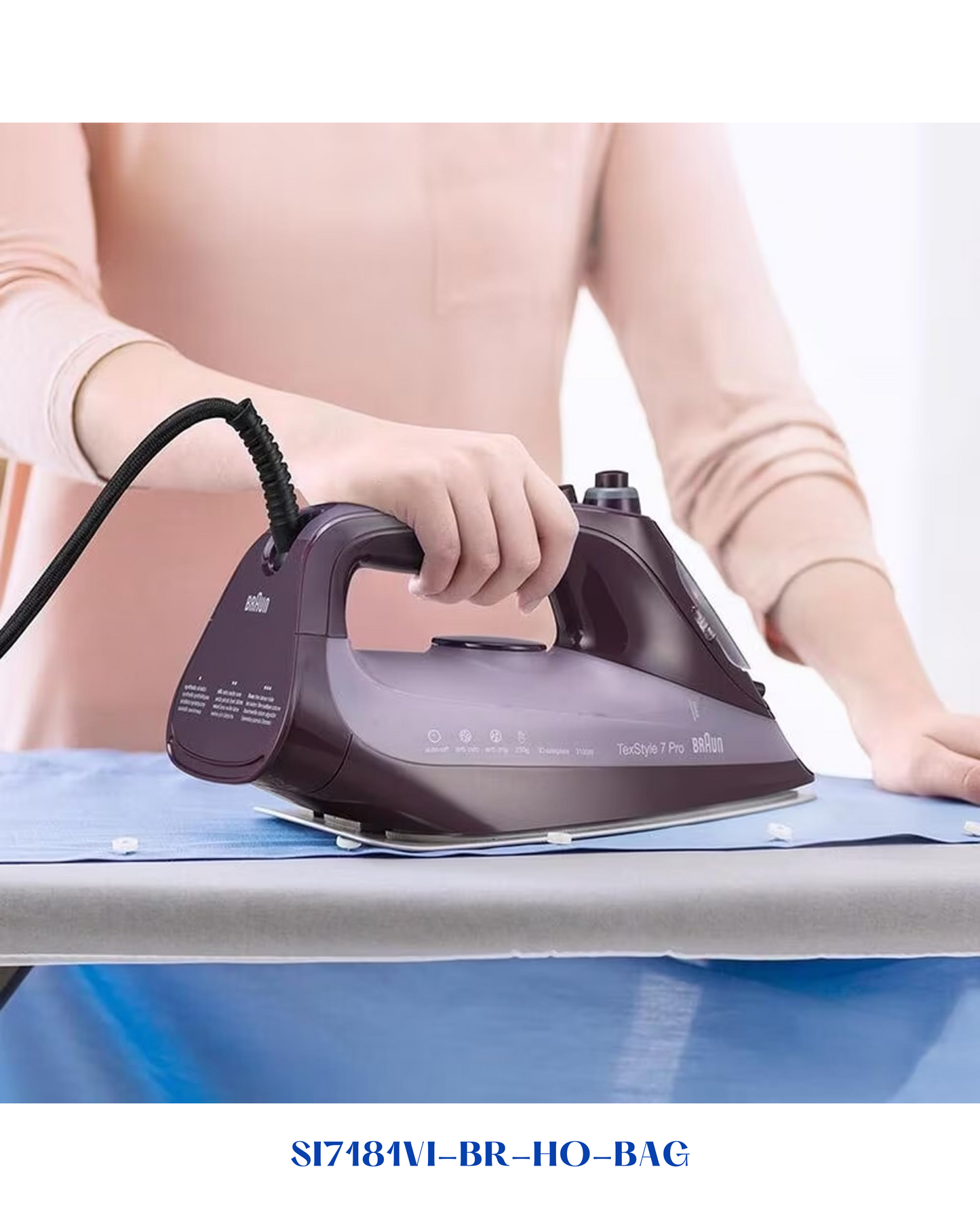 BRAUN TEXSTYLE 7 PRO STEAM IRON VIOLET 3100W