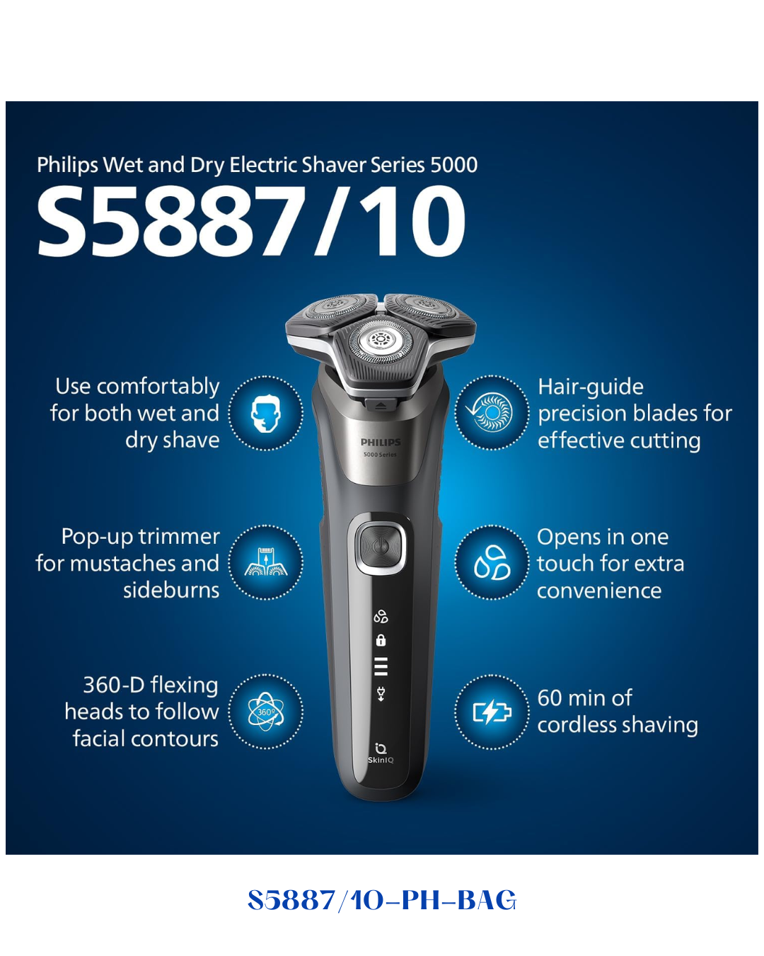 PHILIPS SHAVER SERIES 5000 WET & DRY ELECTRIC SHAVER