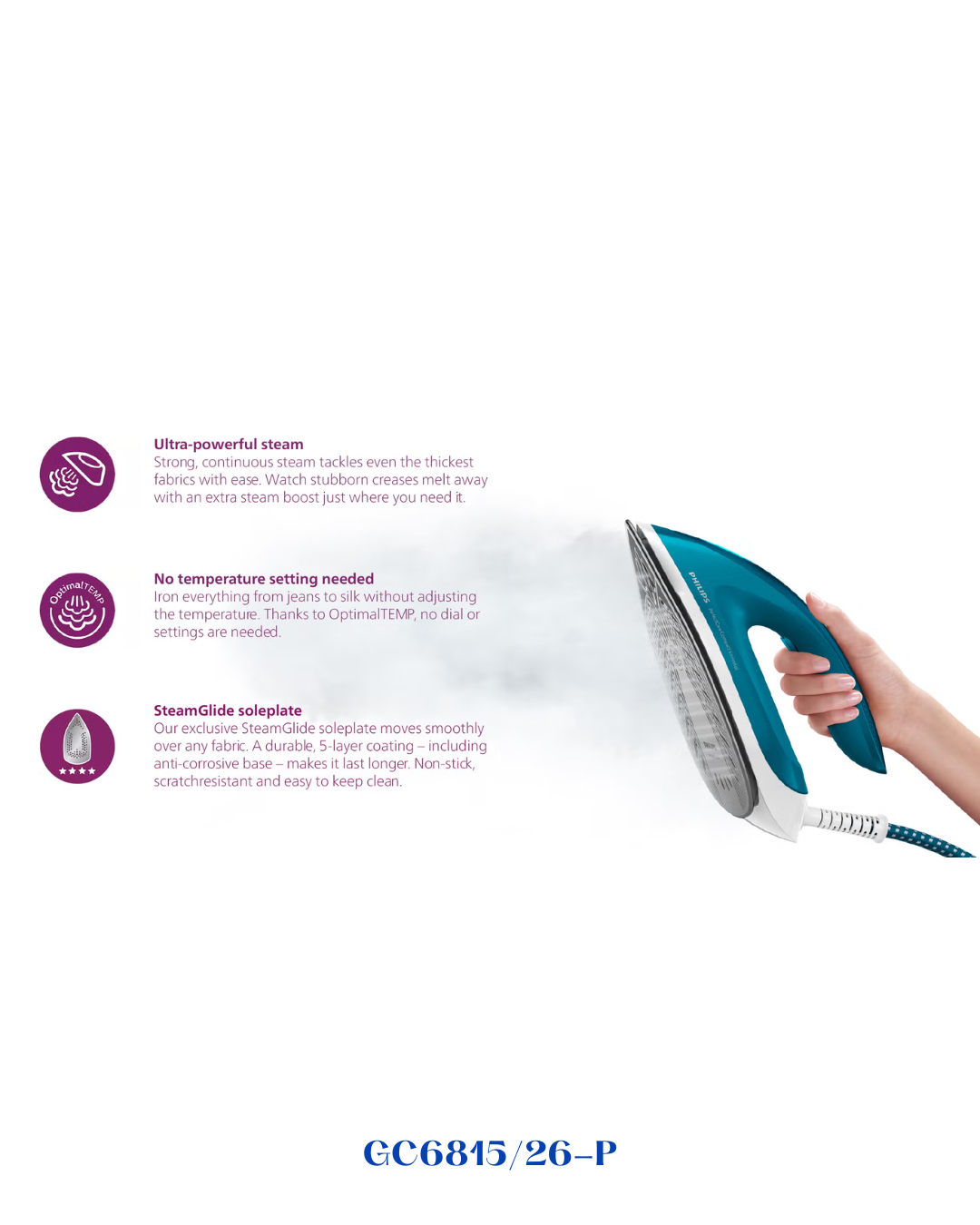PHILIPS STEAM GENERATOR IRON 2400W