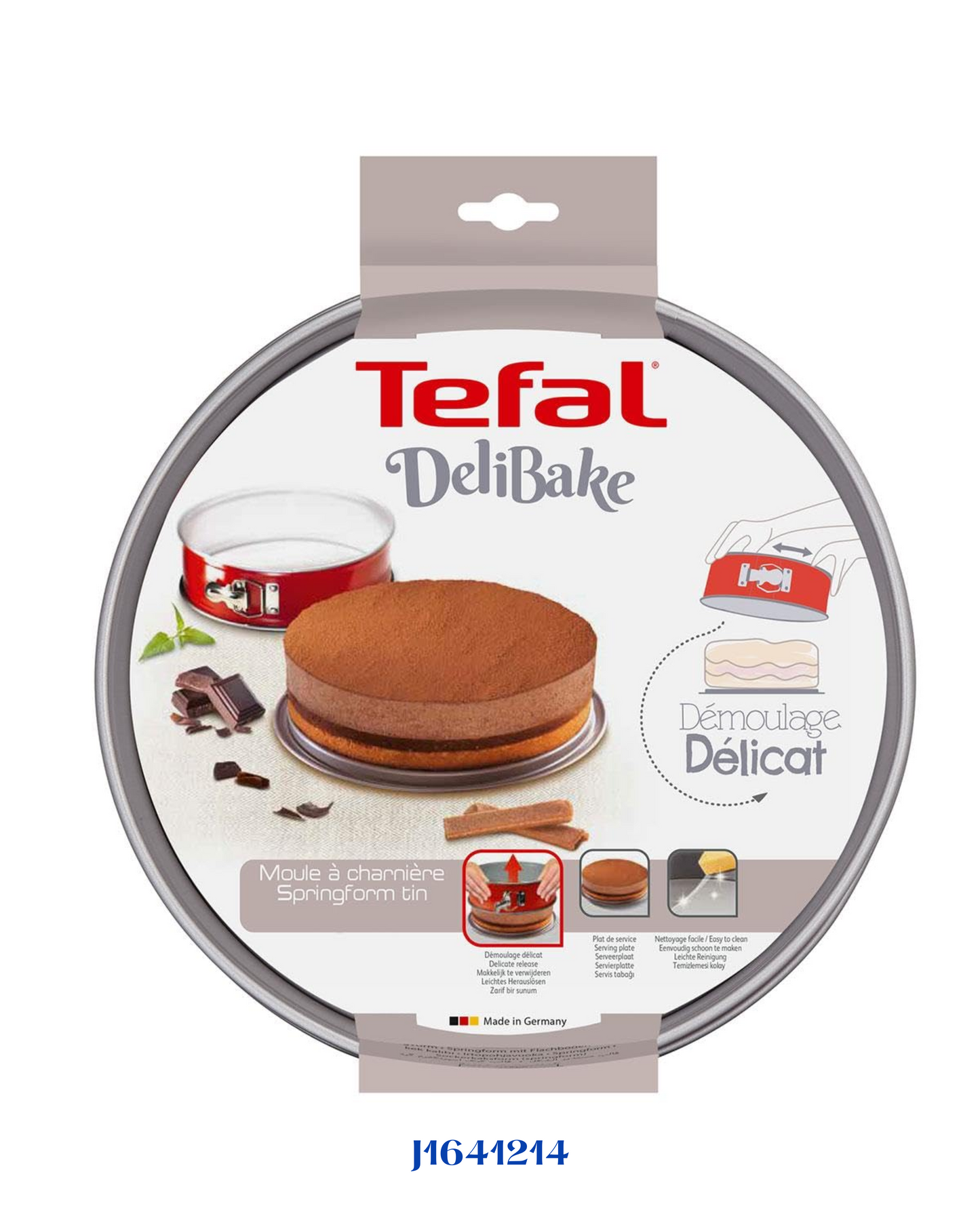 TEFAL DELIBAKE SPRINGFORM RED CARBON STEEL 23CM-قالب كيك تيفال