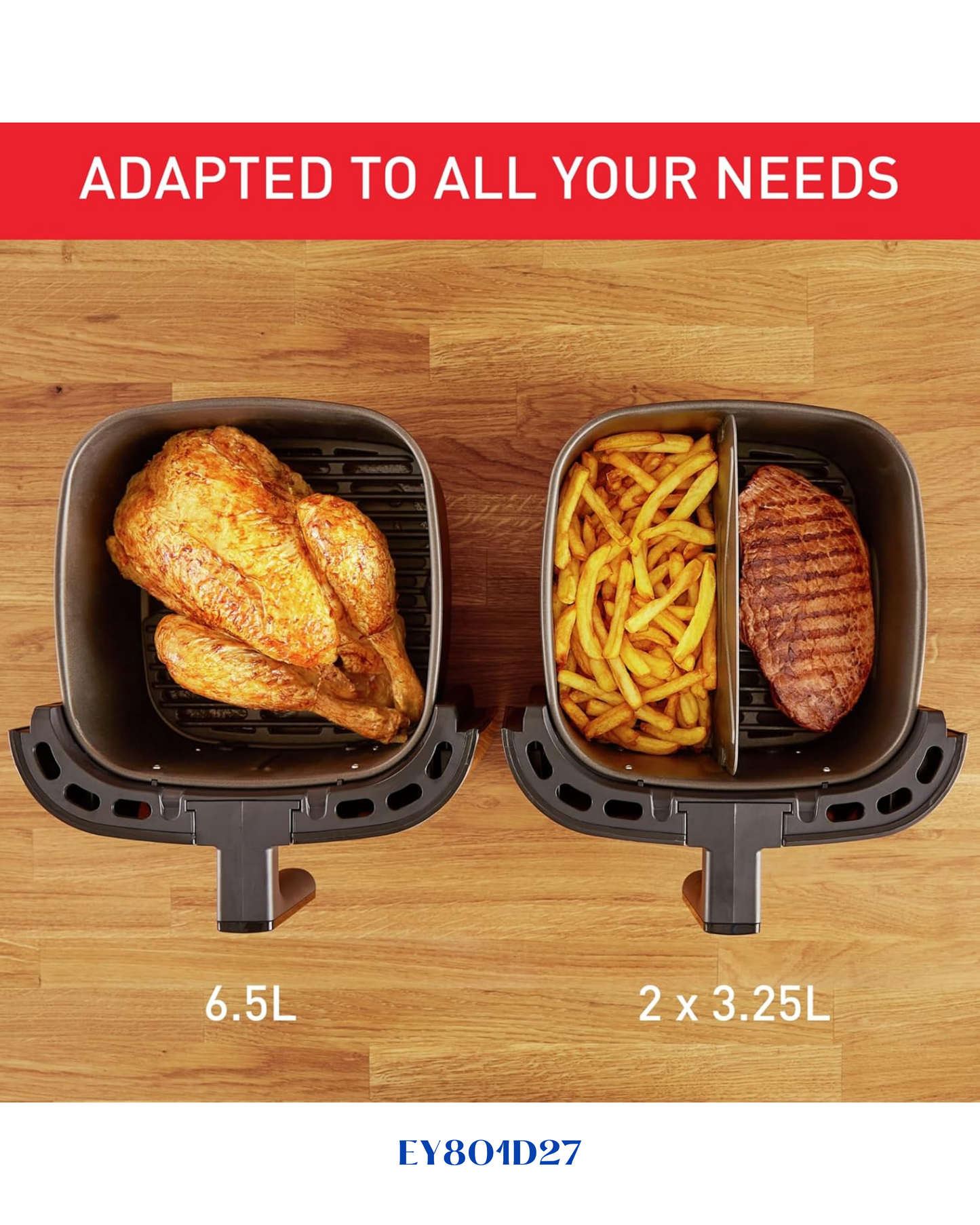 TEFAL EASY FRY & GRILL XXL INOX-6.5 لتر-1830 واط-مقلاة تيفال هوائية