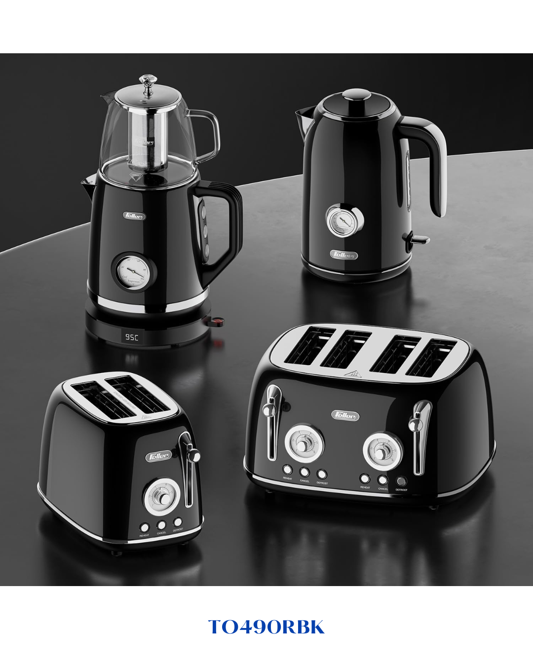 FELLER GERMANY RETRO STYLE 4-SLICE TOASTER 1630W