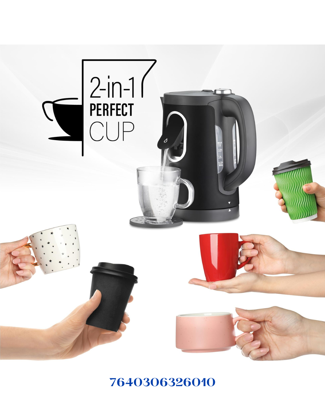 TRISA 2-IN-1 PERFECT CUP ELECTRIC KETTLE 2400W 1.5L