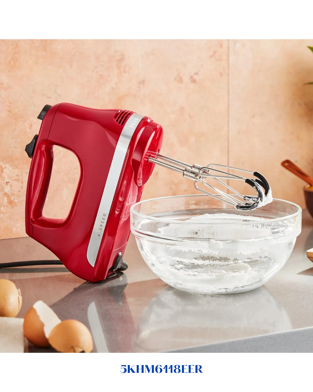 KITCHENAID 6-SPEED HAND MIXER EMPIRE RED