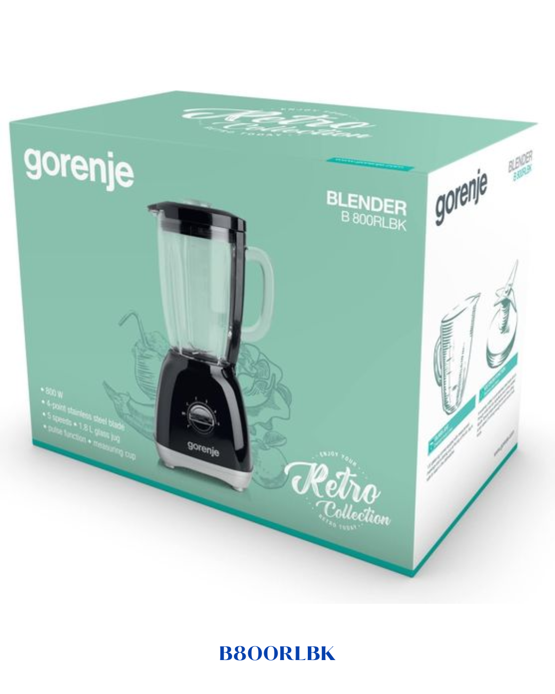 GORENJE GLASS BLENDER 800W 1.8L