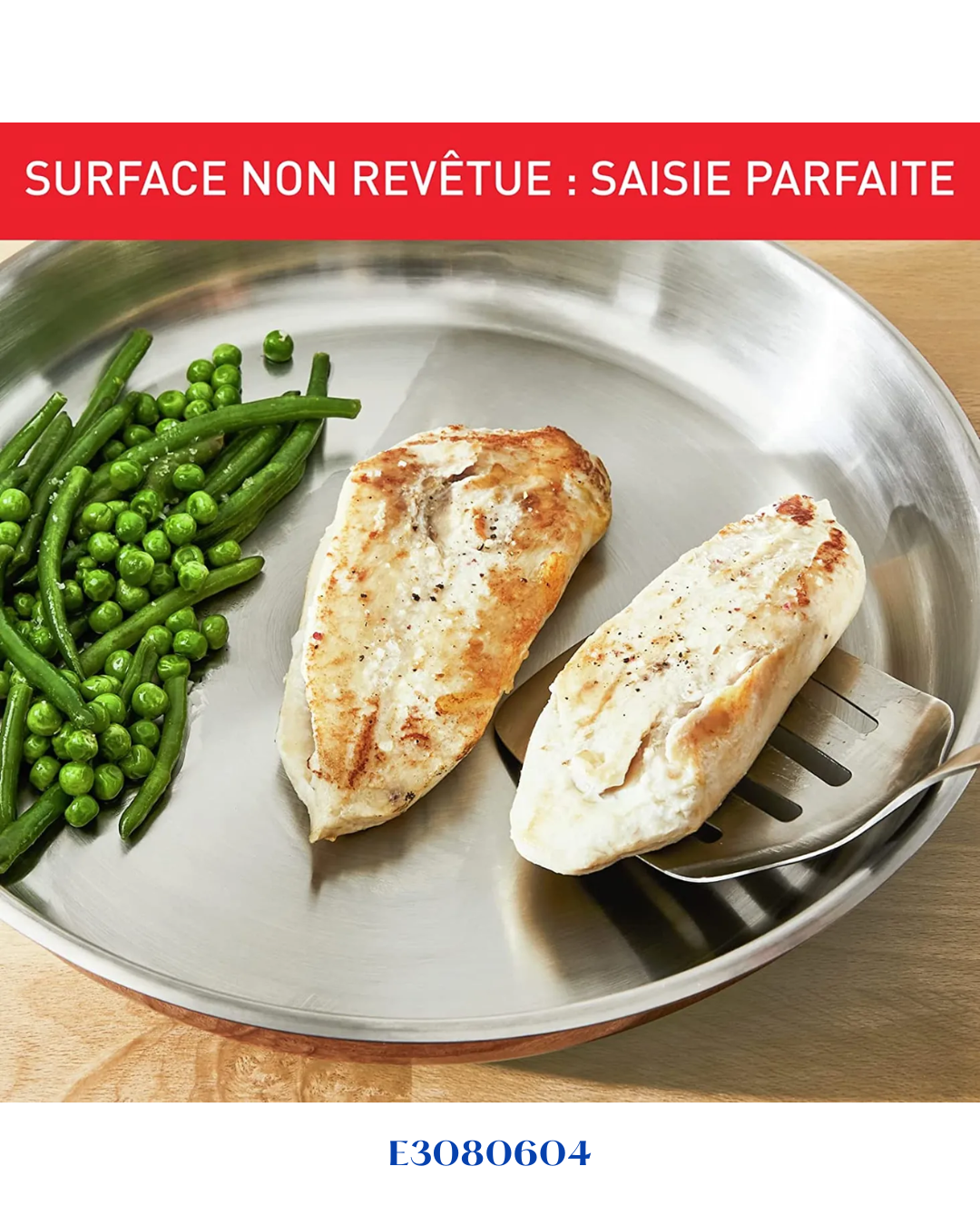 TEFAL STAINLESS STEEL PRIMARY STAINLESS STEEL FRYING PAN 28CM