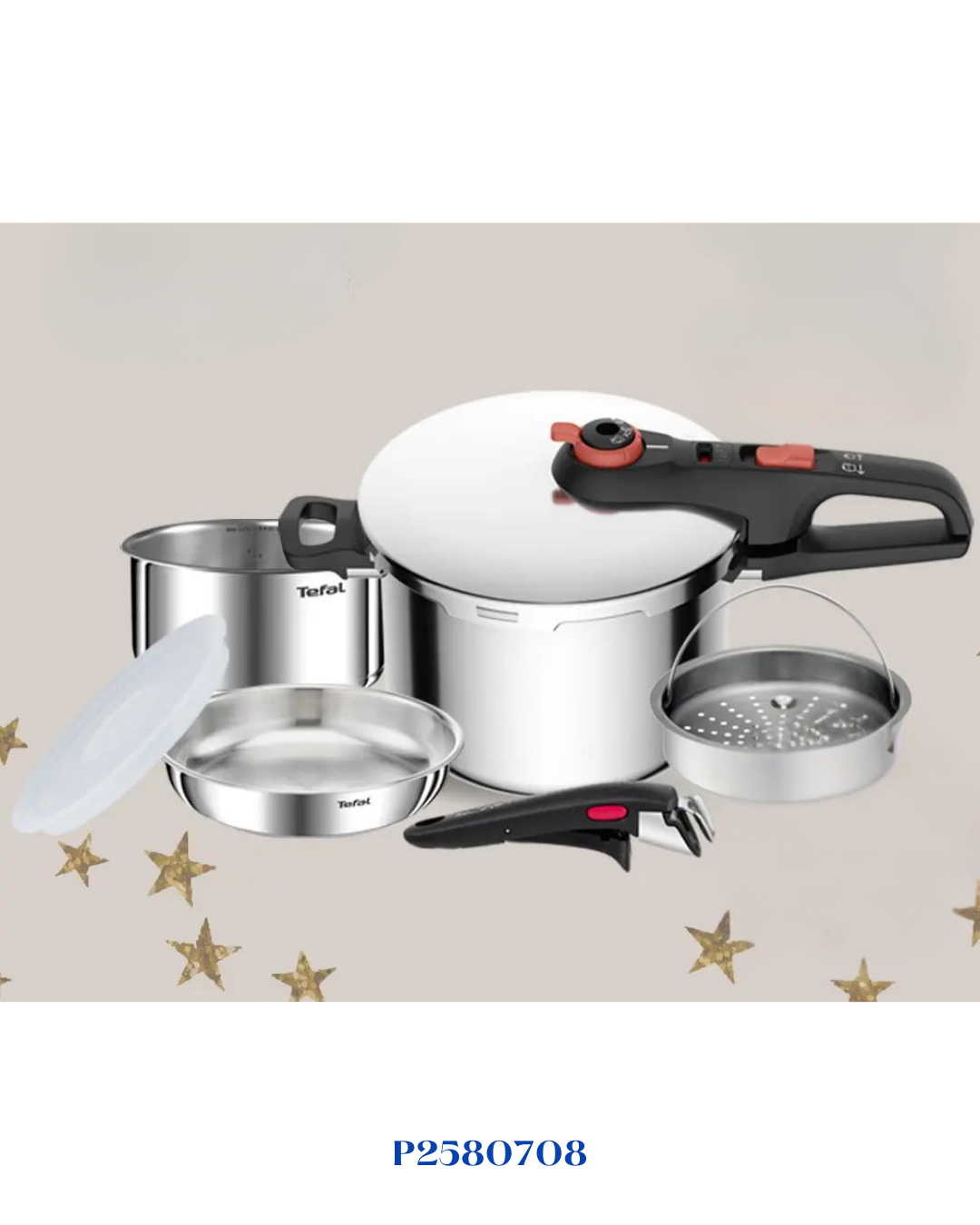 طقم قدر الضغط TEFAL INGENIO SECURE TRENDY 6 لتر