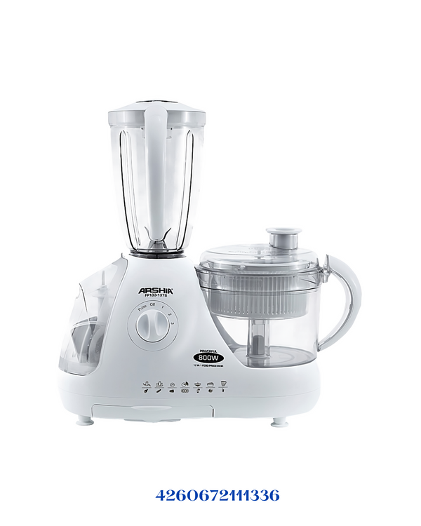 ARSHIA 12‑IN‑1 FOOD PROCESSOR 800W 1.5L