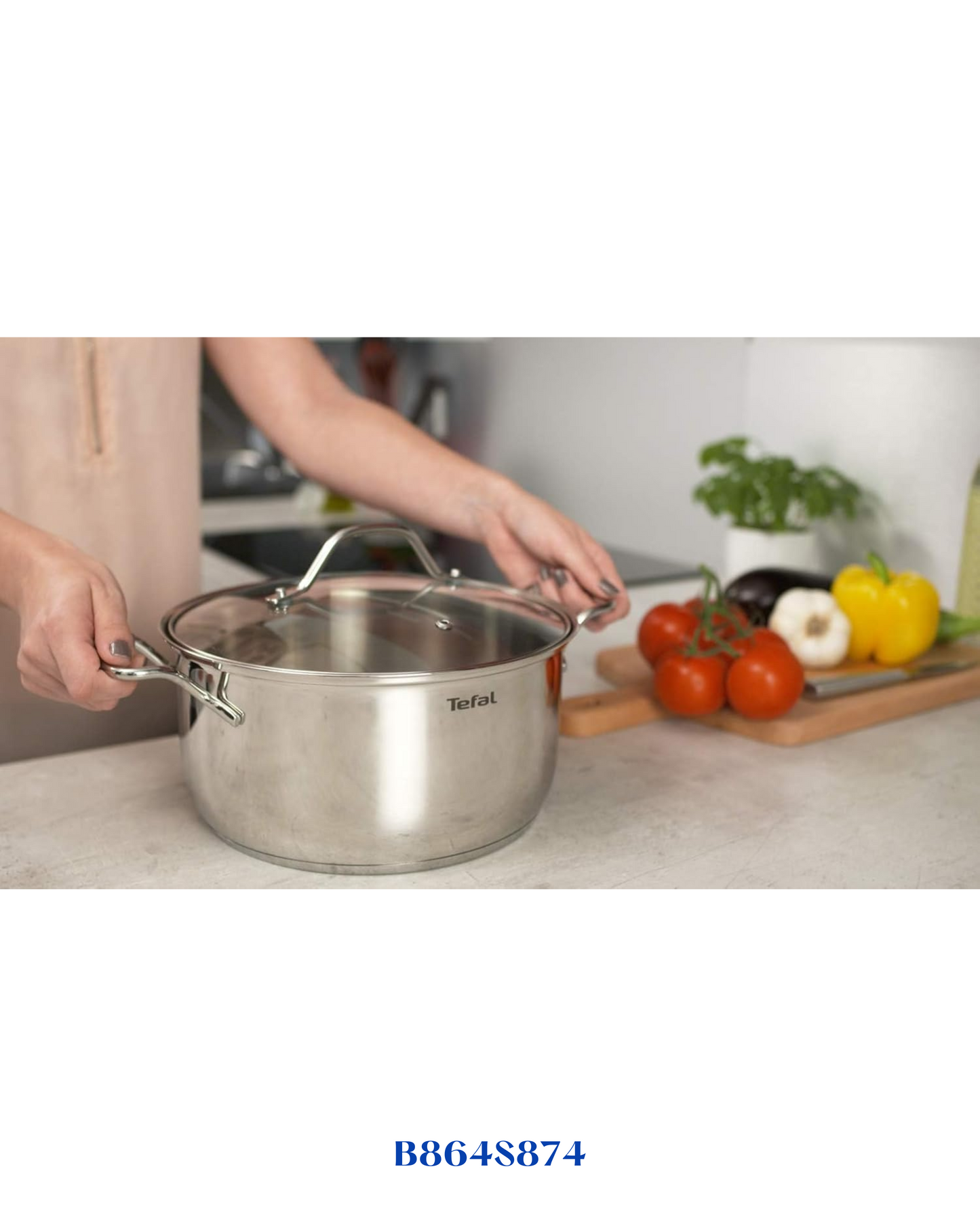 TEFAL INTUITION 8‑PIECE STAINLESS STEEL COOKWARE SET