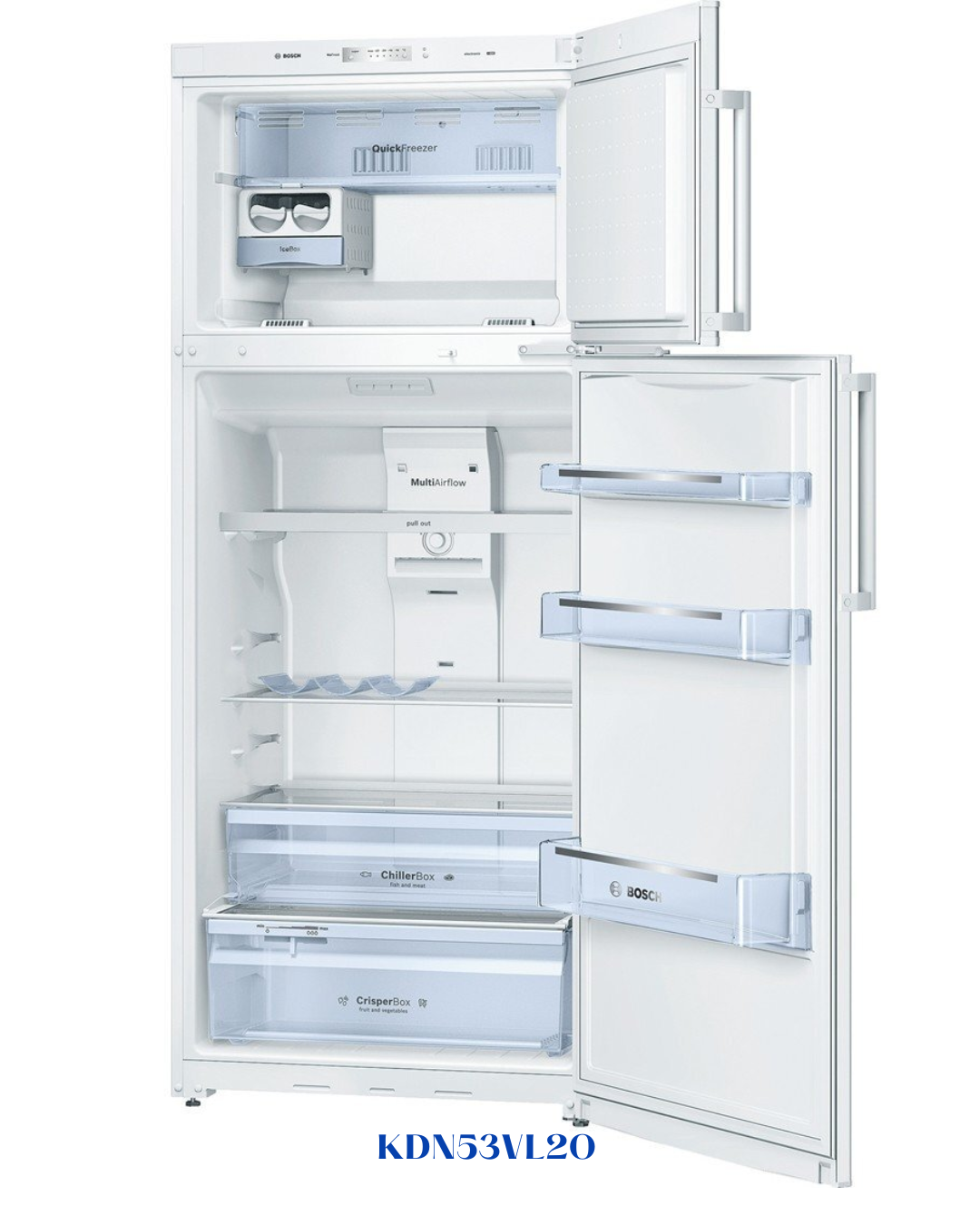 BOSCH FREESTANDING TOP‑FREEZER FRIDGE‑FREEZER 454 L A+
