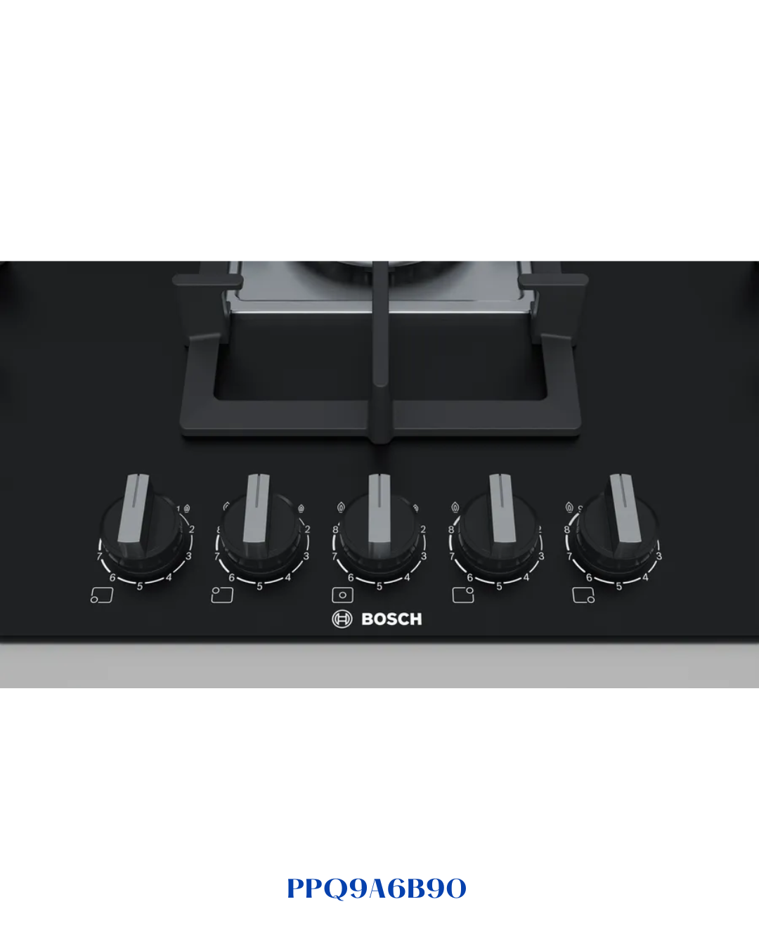 BOSCH BUILT-IN GAS HOB BLACK TEMPERED GLASS – 11,500W – 90CM