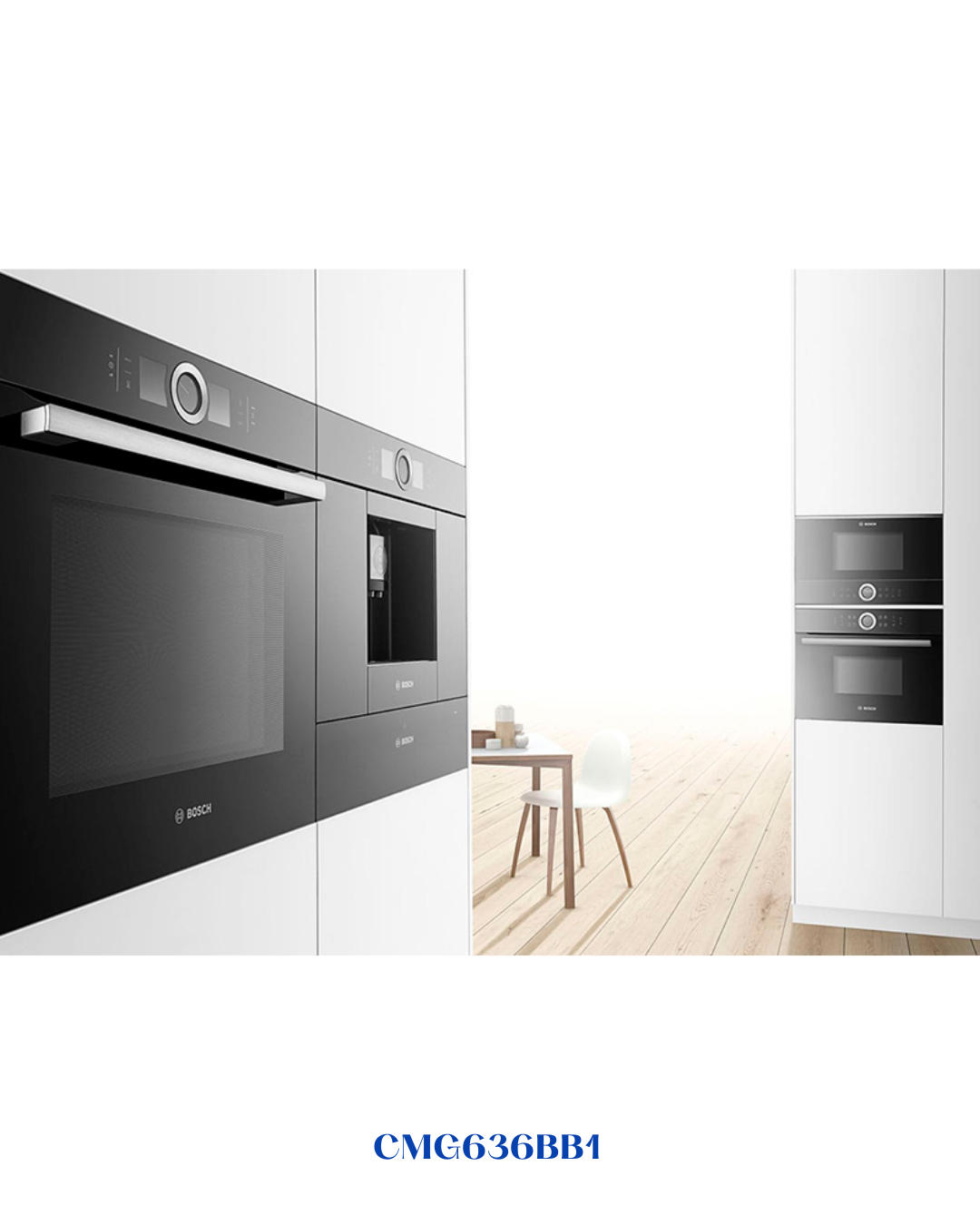 BOSCH SERIES 8 BUILT‑IN 45 L COMPACT MICROWAVE + GRILL