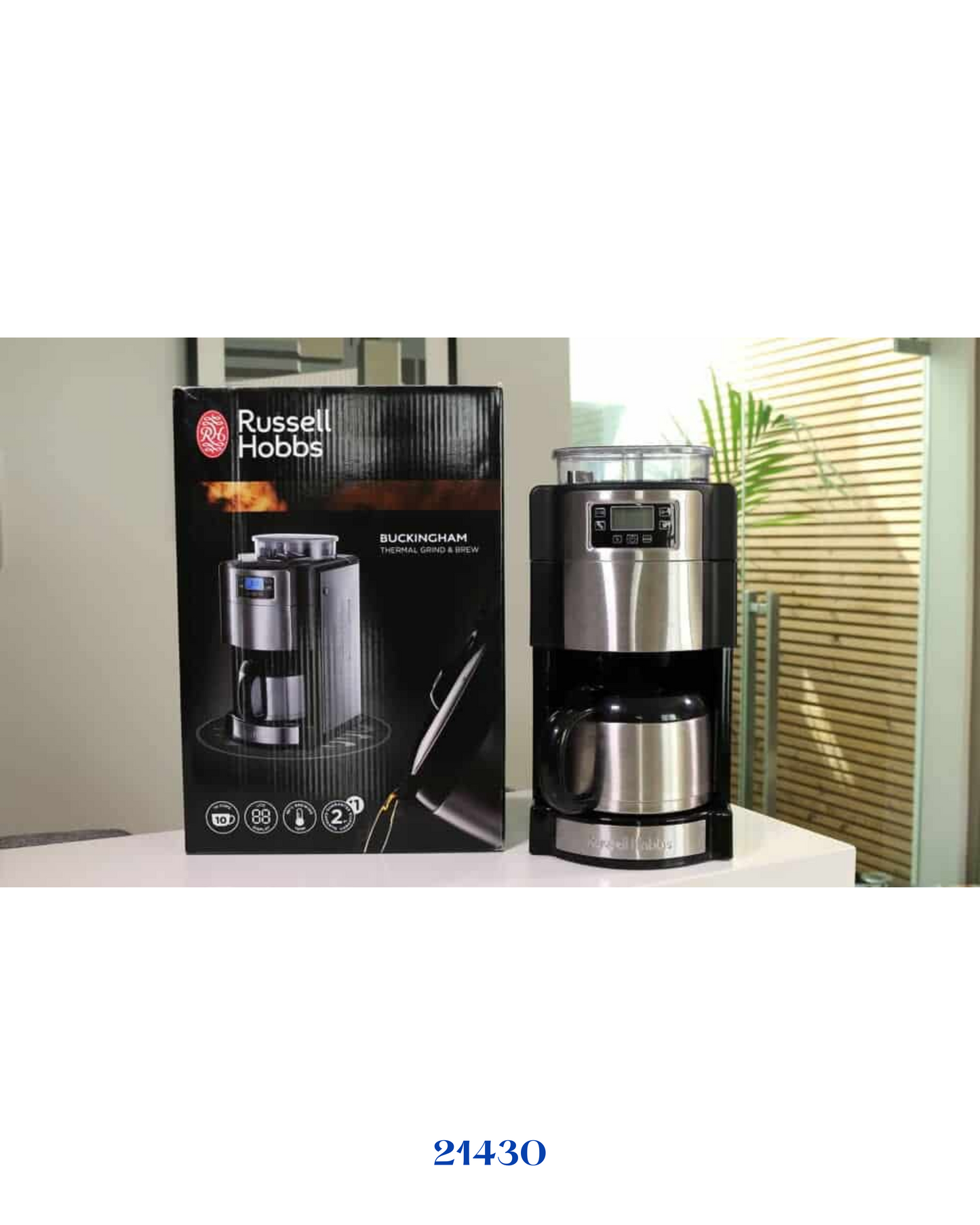 RUSSELL HOBBS BUCKINGHAM GRIND & BREW COFFEE MAKER 1.25 L 1000 W