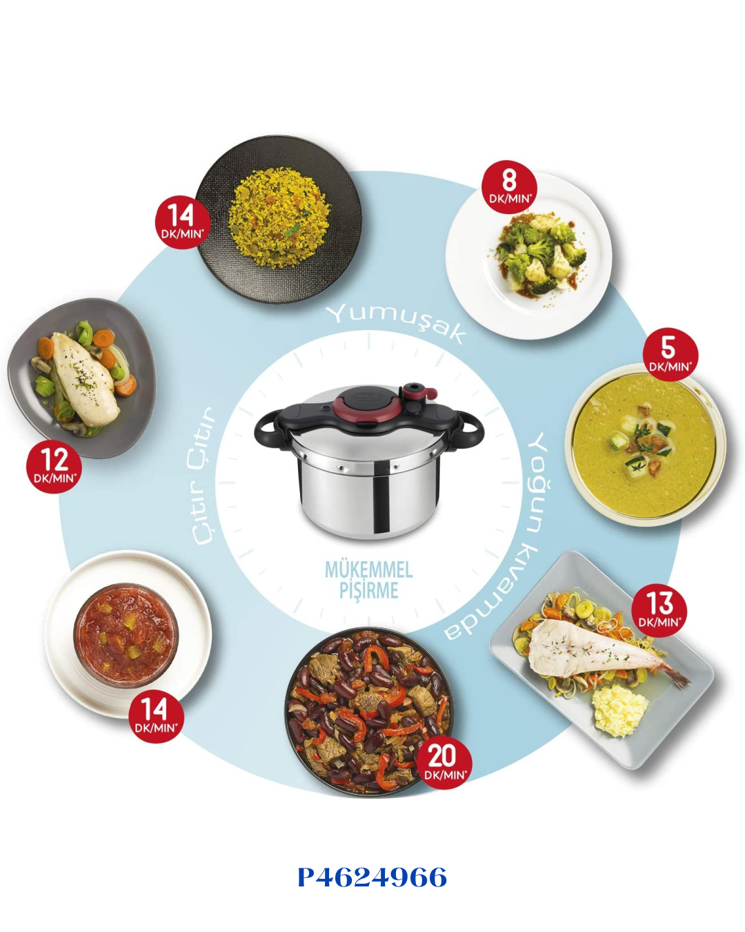 TEFAL CLIPSO MINUT' EASY PRESSURE COOKER 9L - قدر ضغط تيفال كليبسو مينوت إيزي 9 لتر