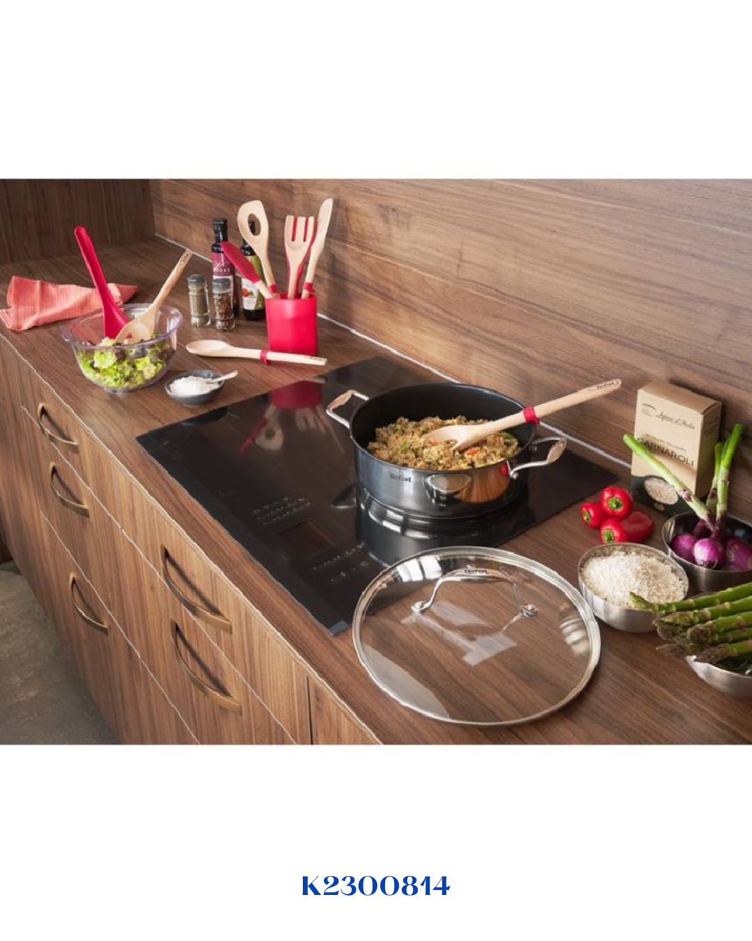 TEFAL INGENIO WOOD ANGLE 33CM- ملعقة التقليب الخشبية تيفال