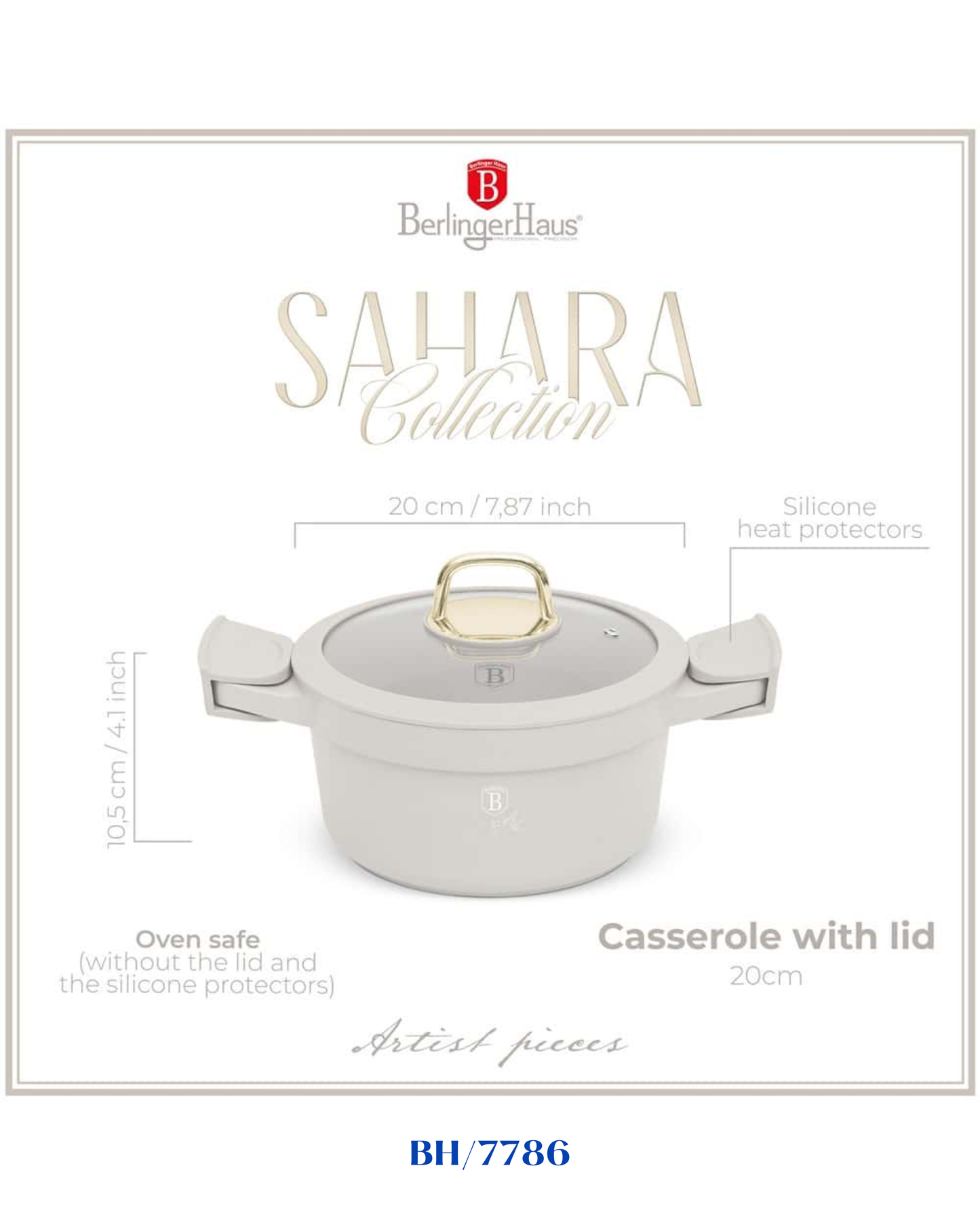 BERLINGER HAUS CASSEROLE WITH LID 20CM