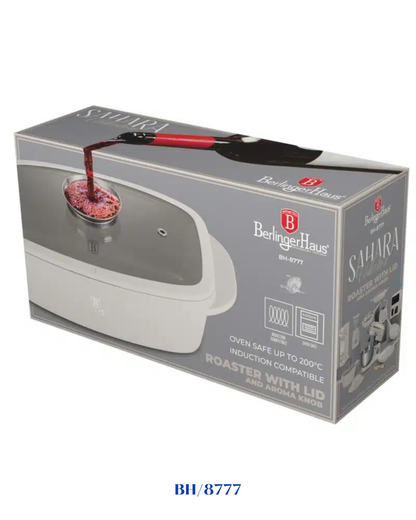 BERLINGER HAUS ROASTER WITH GLASS LID AND AROMA KNOB