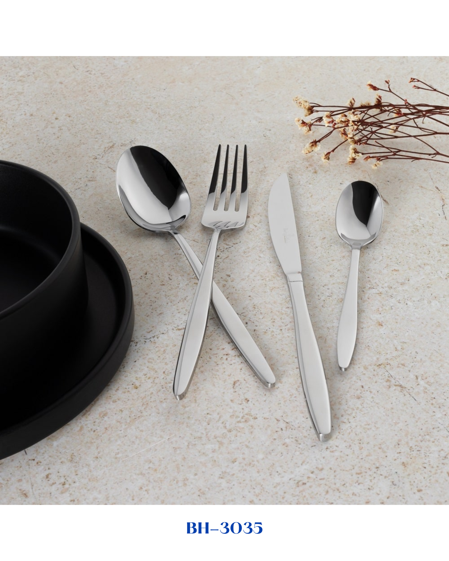 BERLINGER HAUS 24 PCS CUTLERY SET SILVER MIRROR POLISH