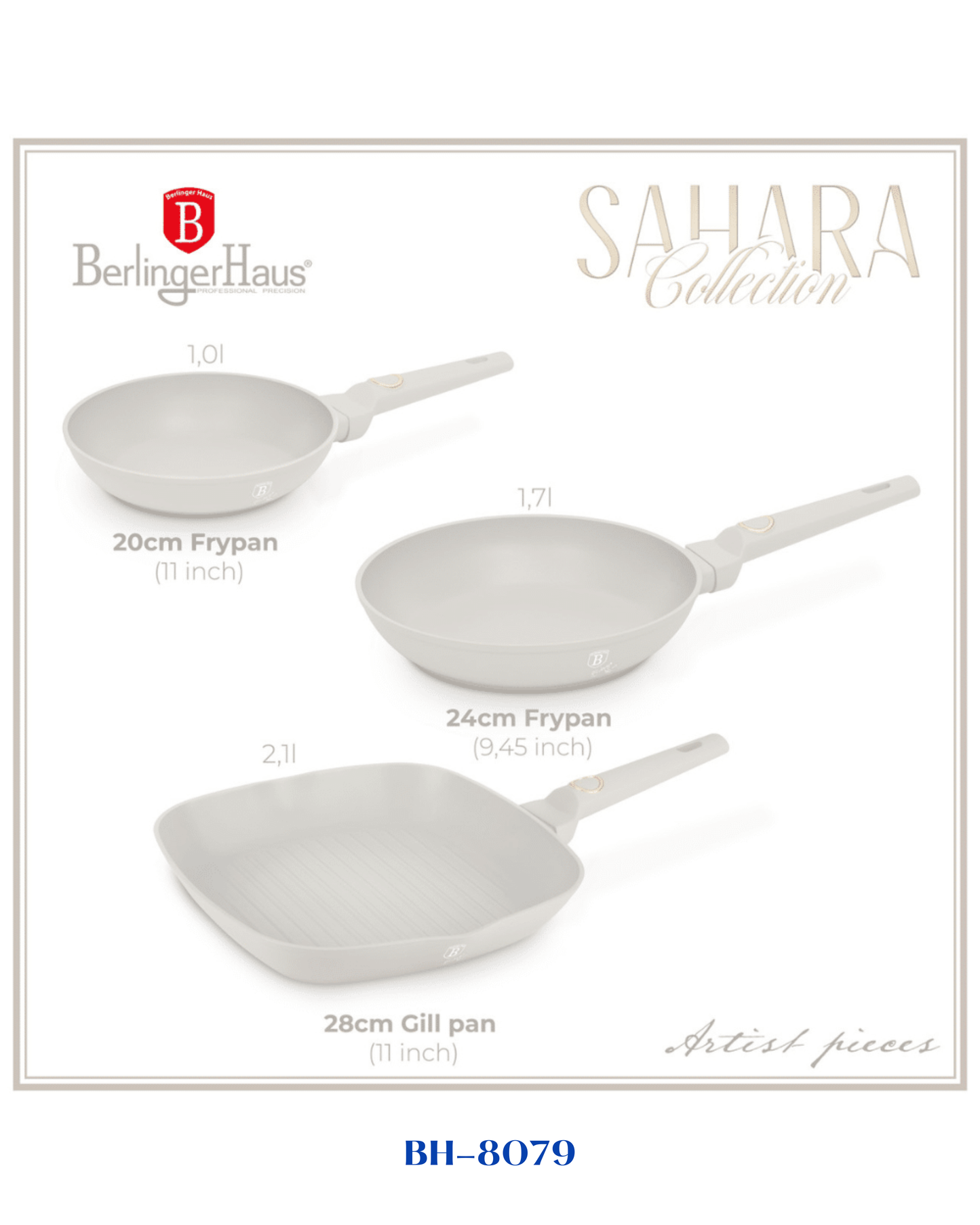 BERLINGER HAUS 3 PCS FRYPAN SET