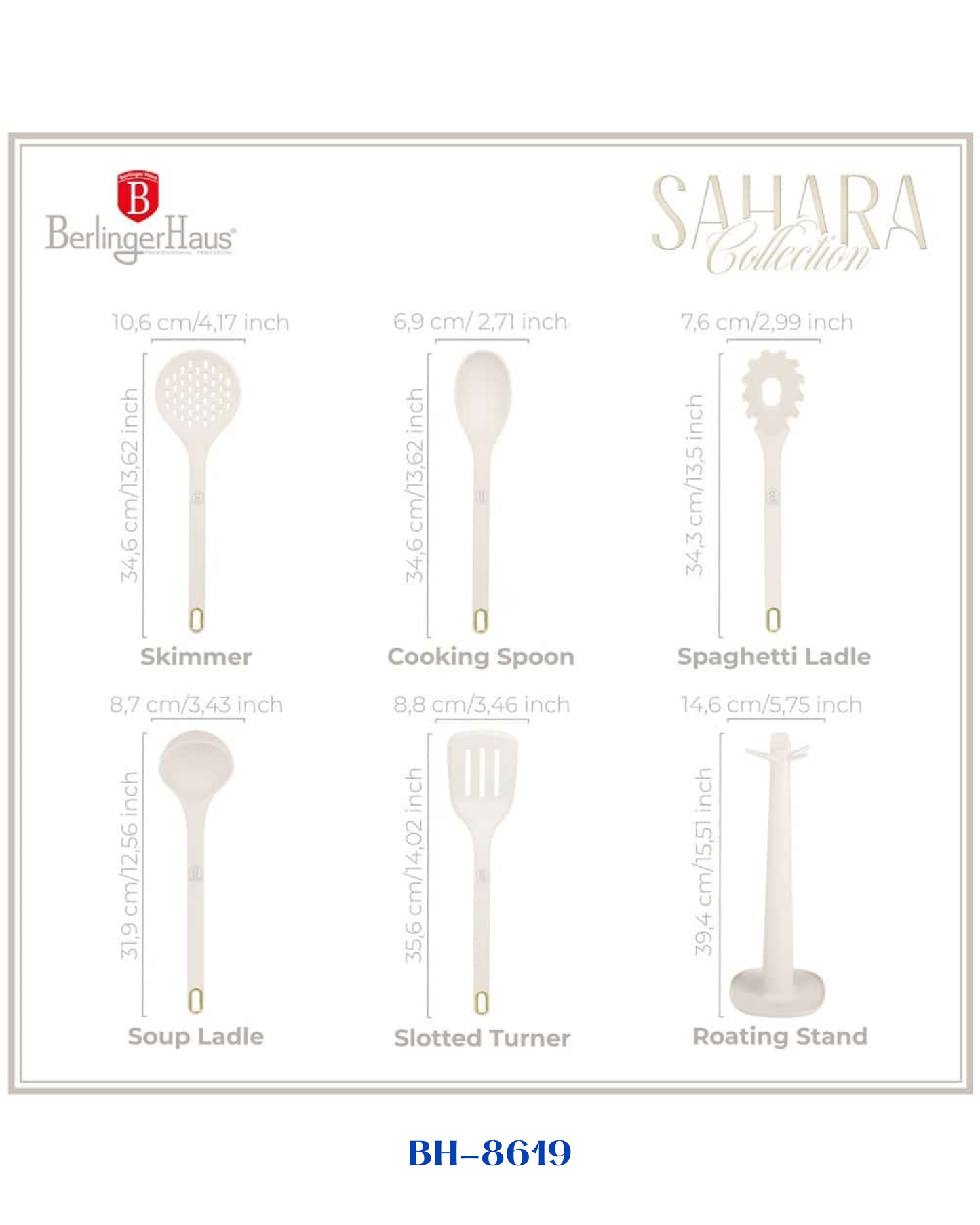 BERLINGER HAUS 6 PCS KITCHEN TOOL SET WITH STAND