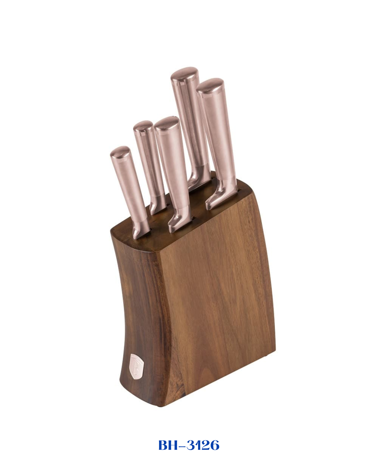 BERLINGER HAUS 6 PCS KNIFE SET WITH ACACIA WOOD STAND