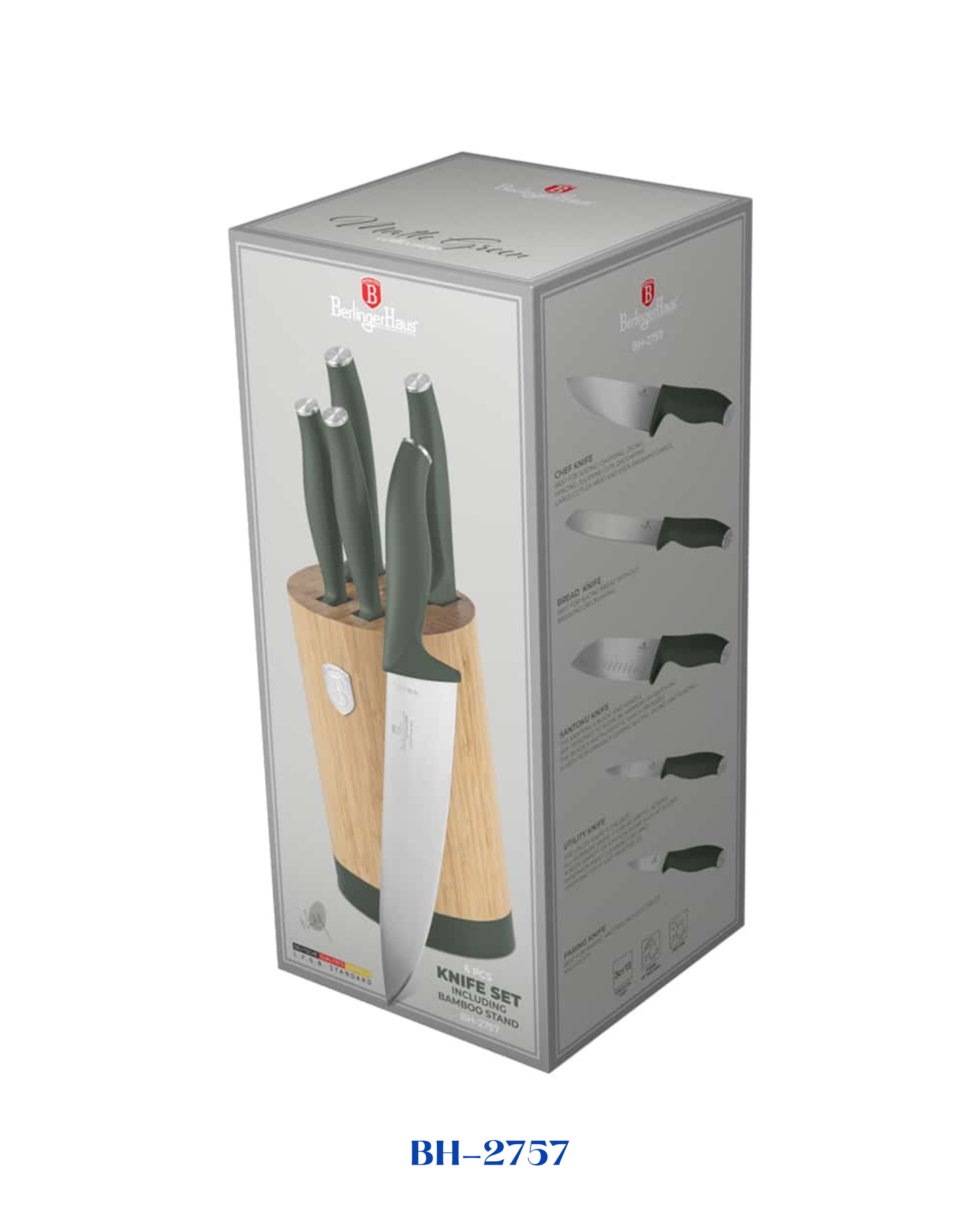 BERLINGER HAUS 6 PCS KNIFE SET WITH BAMBOO STAND
