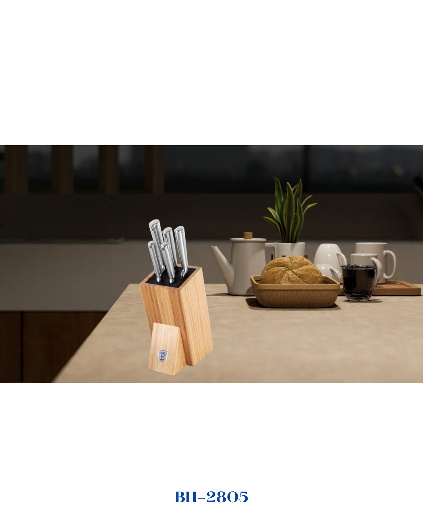 BERLINGER HAUS 6 PCS KNIFE SET WITH BAMBOO STAND