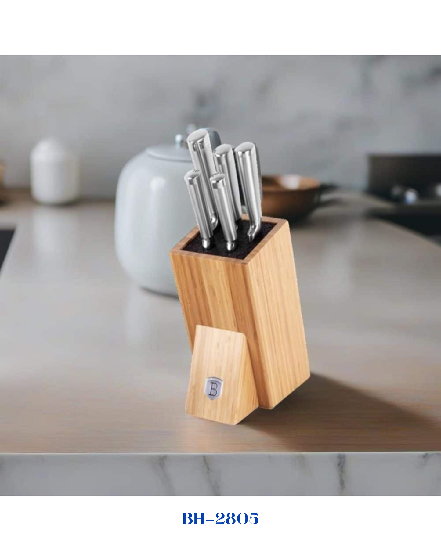 BERLINGER HAUS 6 PCS KNIFE SET WITH BAMBOO STAND