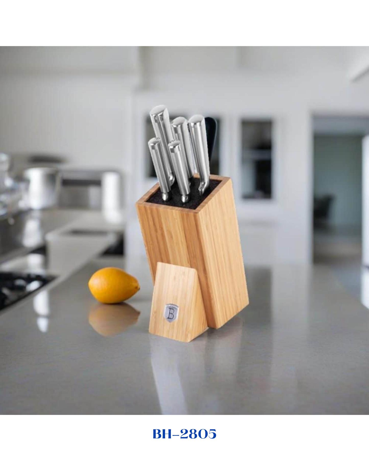 BERLINGER HAUS 6 PCS KNIFE SET WITH BAMBOO STAND