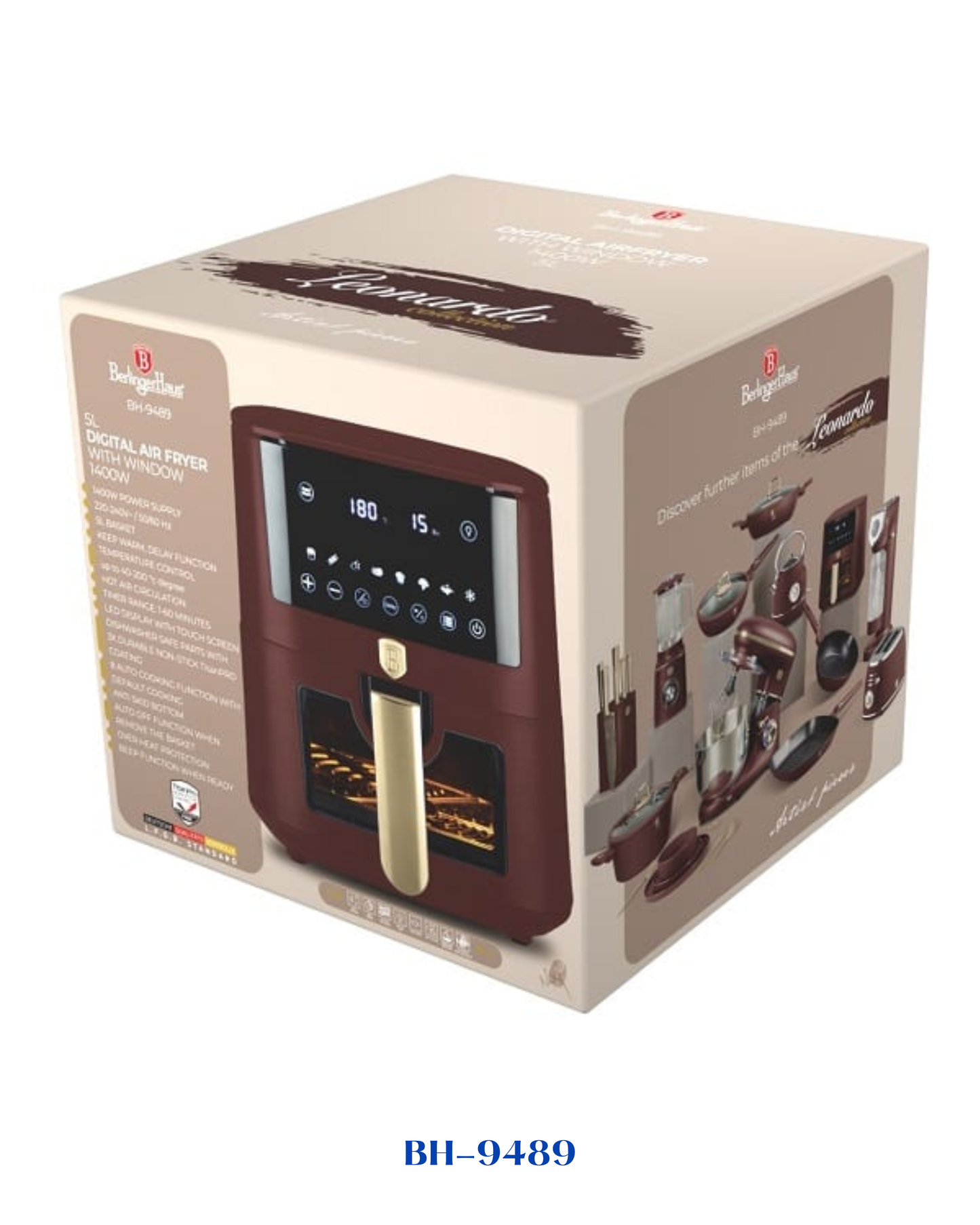 BERLINGER HAUS AIR FRYER 5 L VISIBLE WINDOW