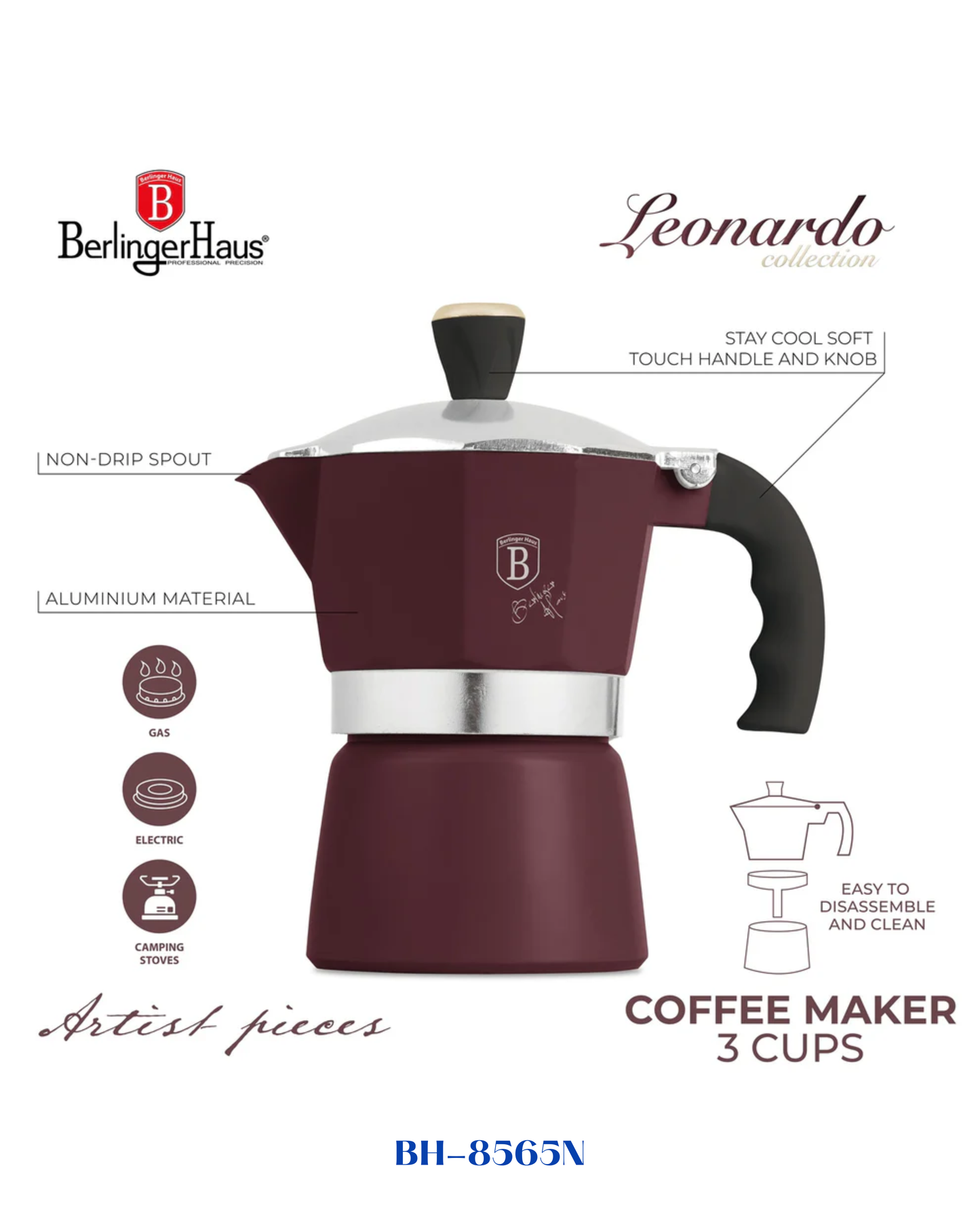 BERLINGER HAUS COFFEE MAKER 3 CUPS