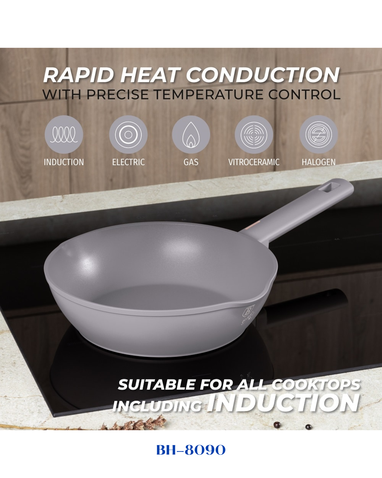 BERLINGER HAUS DEEP FRYPAN WITH 2 MOUTH 24 CM