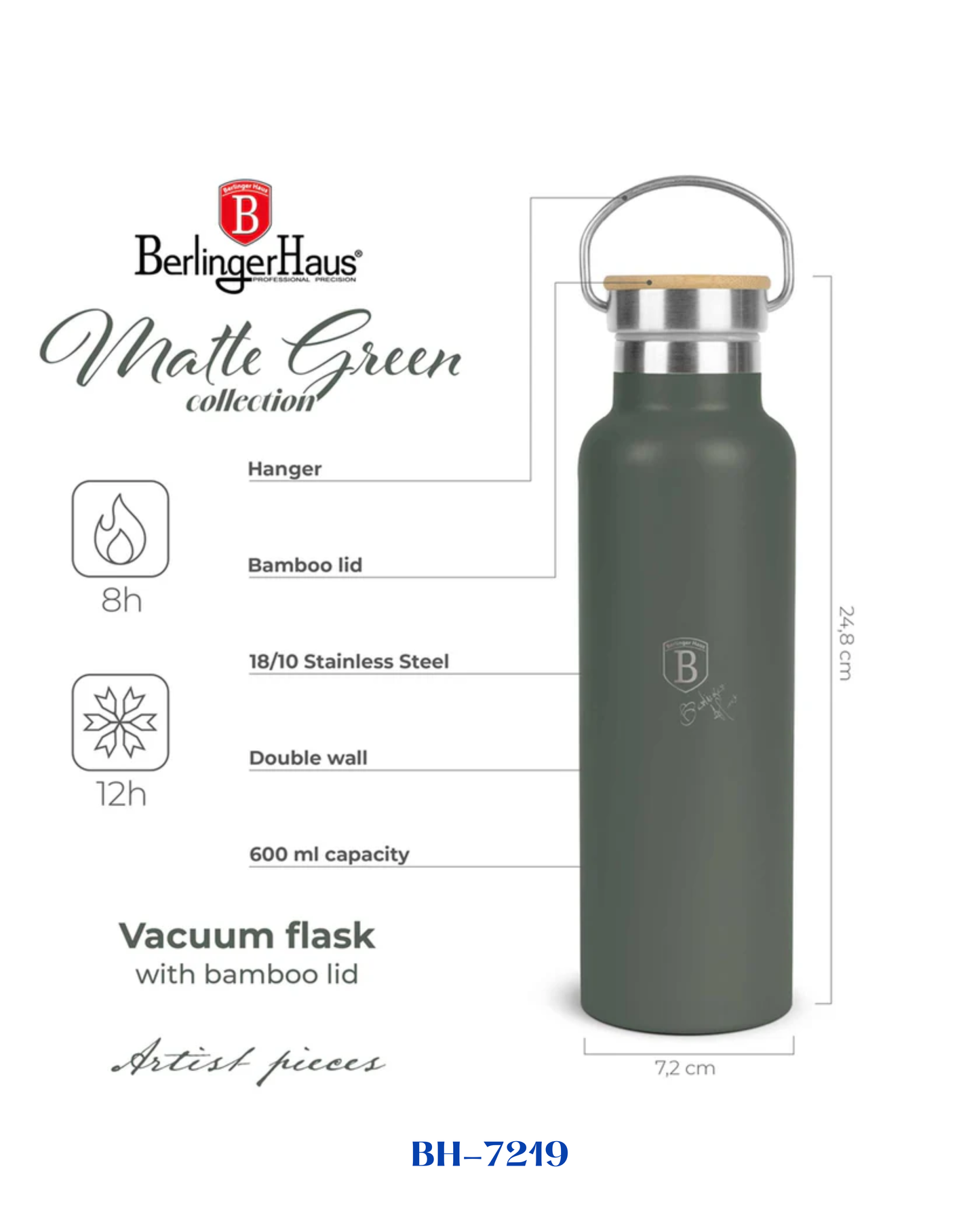 BERLINGER HAUS FLASK WITH BAMBOO LID 0,6L