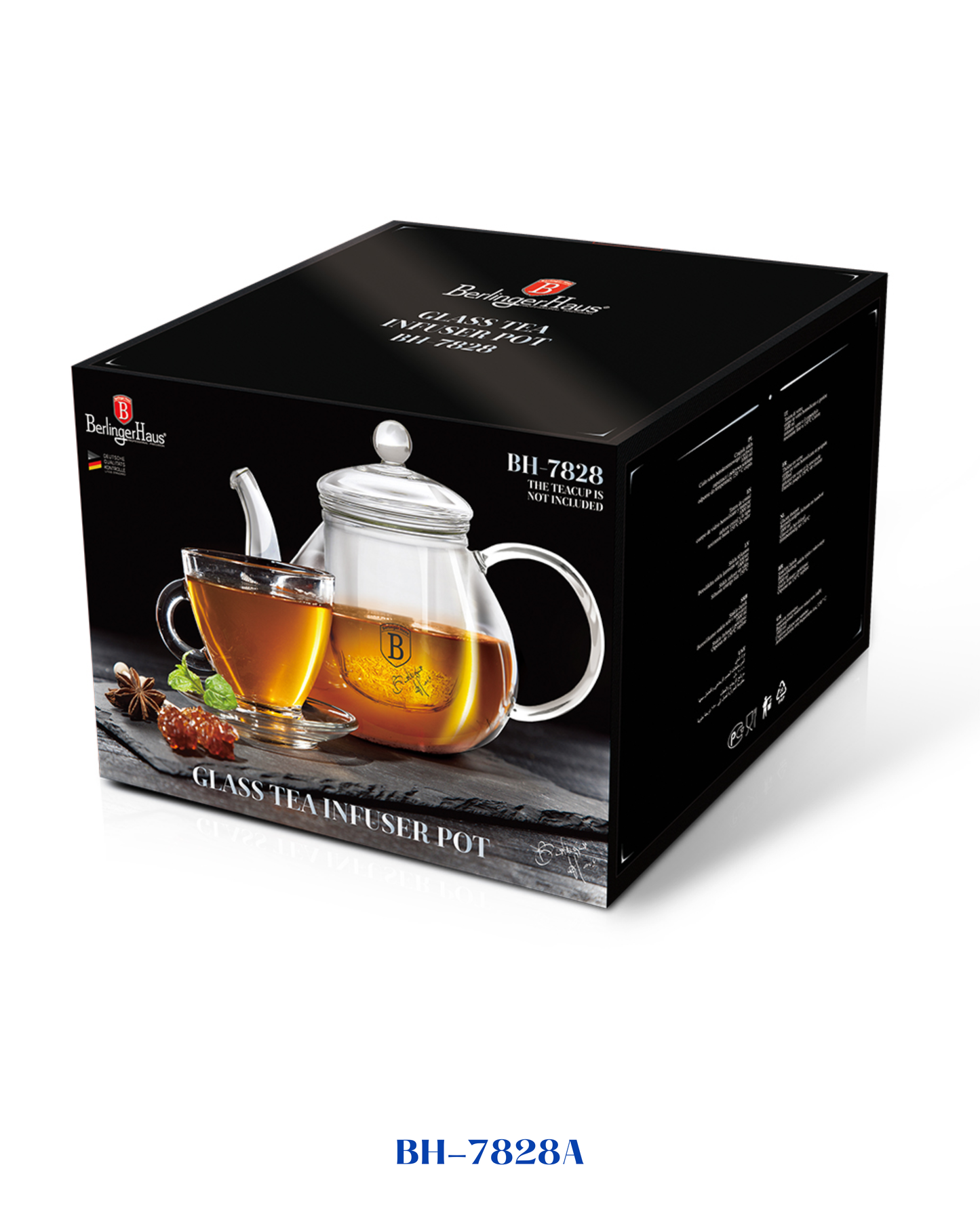 BERLINGER HAUS GLASS TEA POT WITH GLASS FILTER 1L