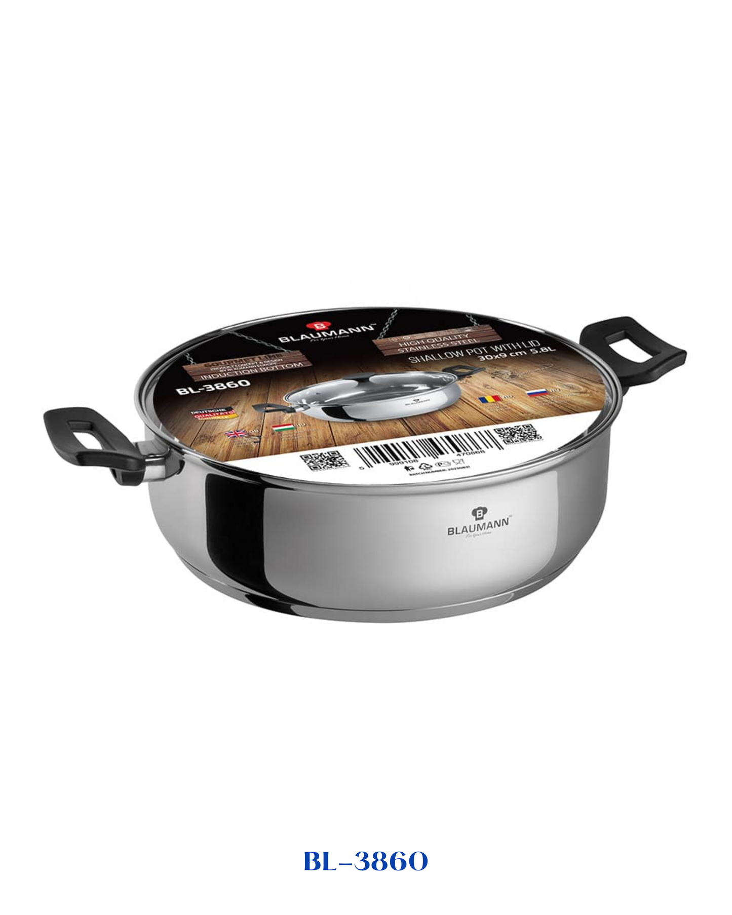 BERLINGER HAUS SHALLOW POT WITH LID 30CM