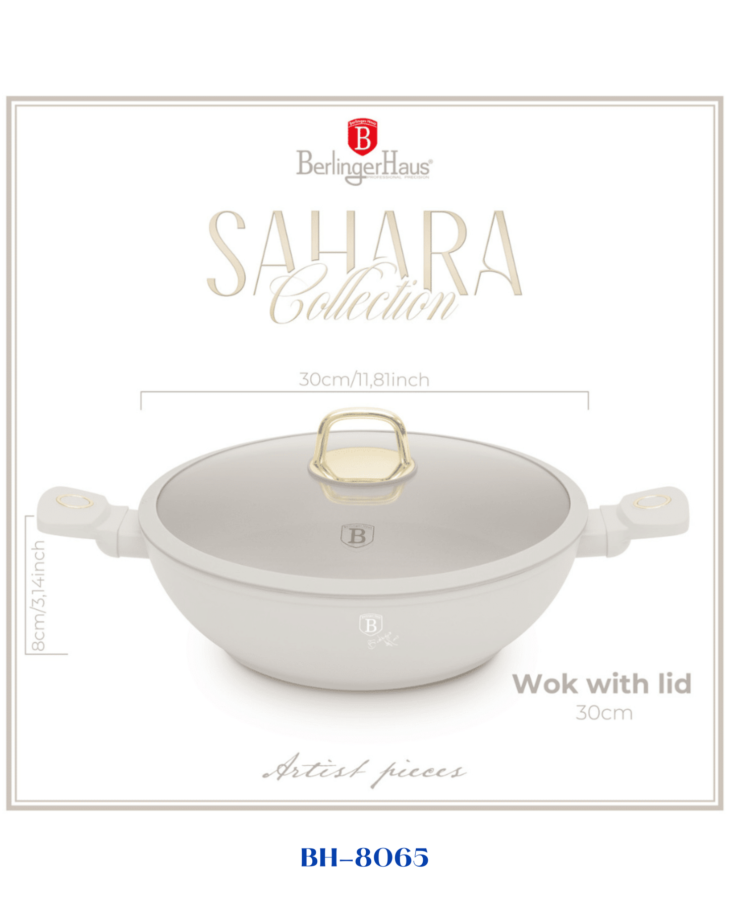 BERLINGER HAUS WOK WITH LID 30 CM