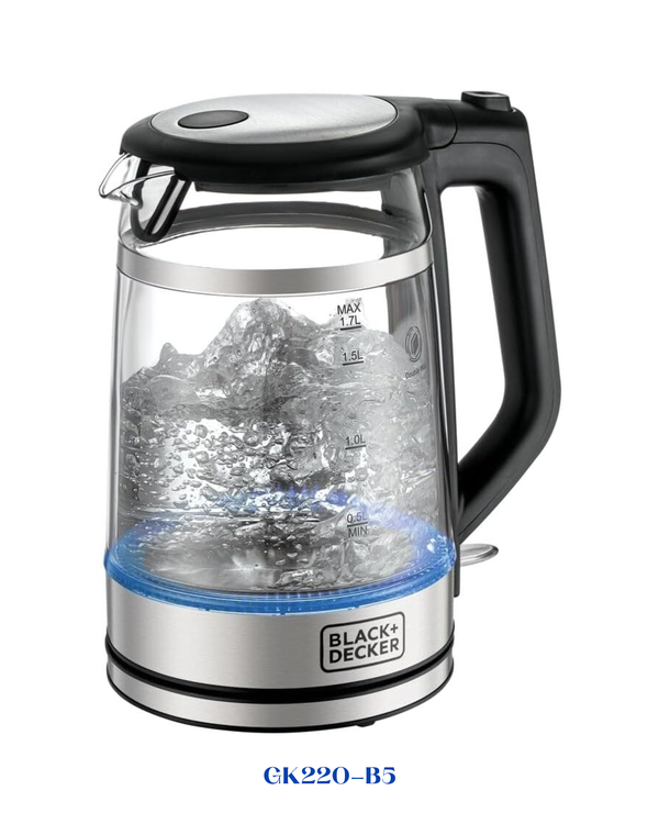 BLACK&DECKER GLASS KETTLE DOUBLE WALL 1.7L 2200W