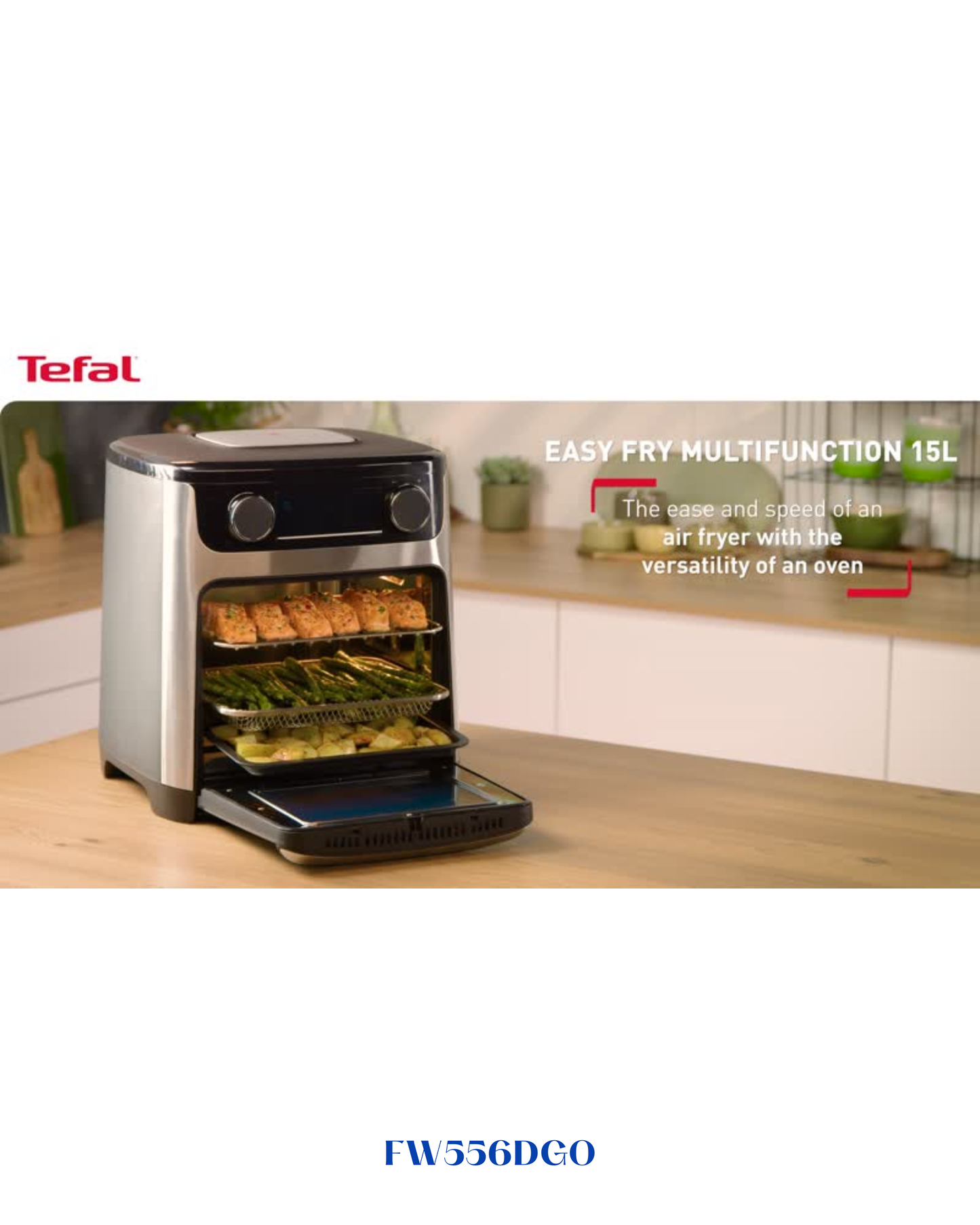 TEFAL EASY MULTIFUNCTION AIR FRYER OVEN 9IN1-1800W-15 L