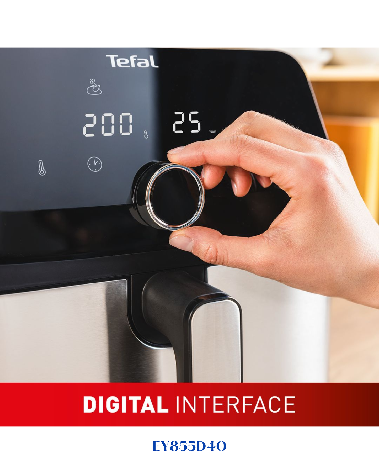 TEFAL EASY FRY MEGA AIR FRYER - STAINLESS STEEL, 7.5L