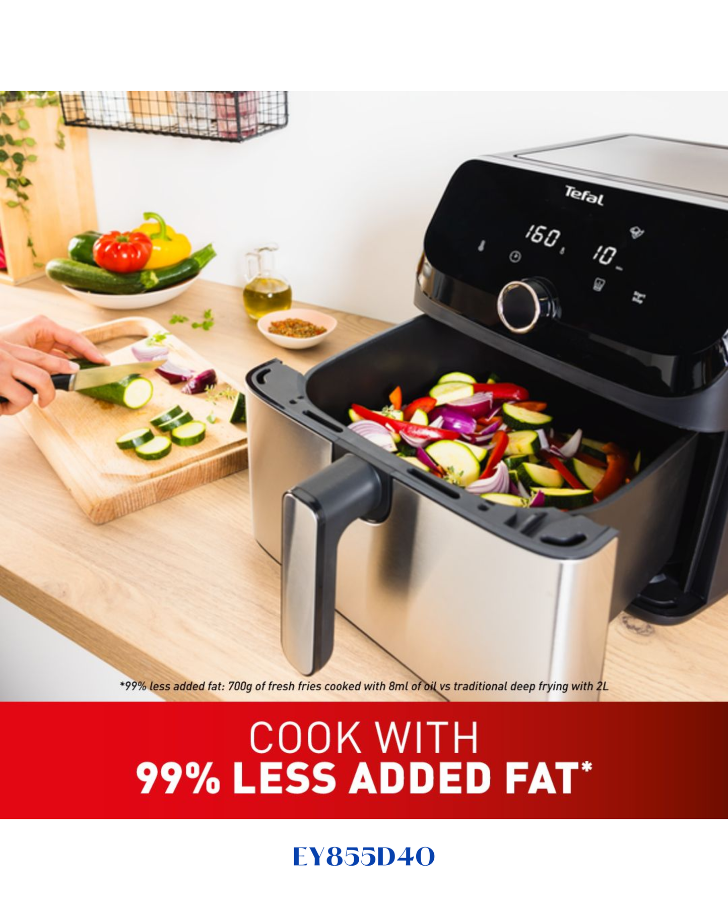 TEFAL EASY FRY MEGA AIR FRYER - STAINLESS STEEL, 7.5L